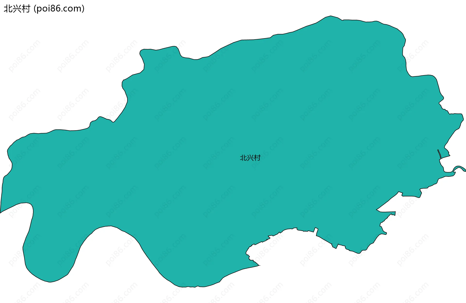 北兴村边界地图
