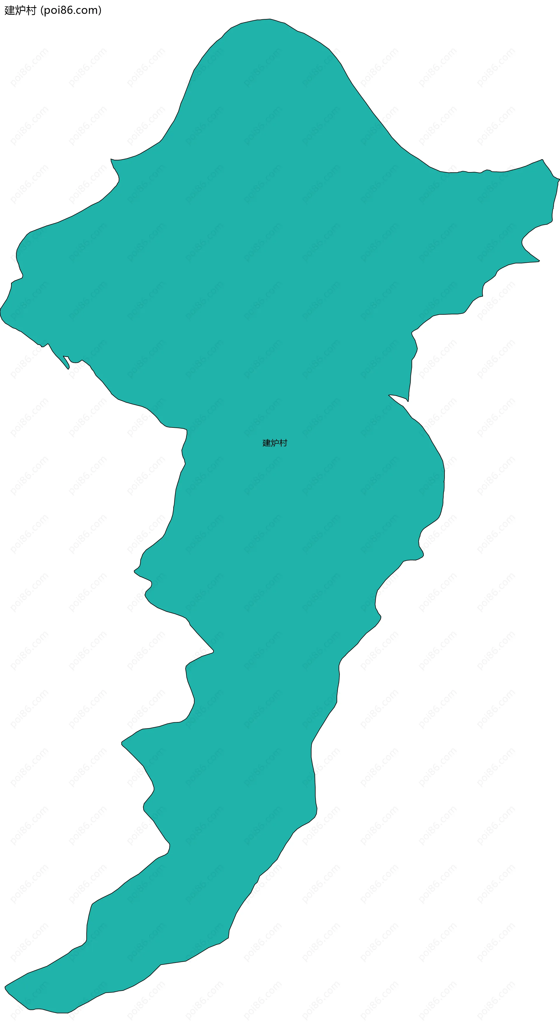 建炉村边界地图