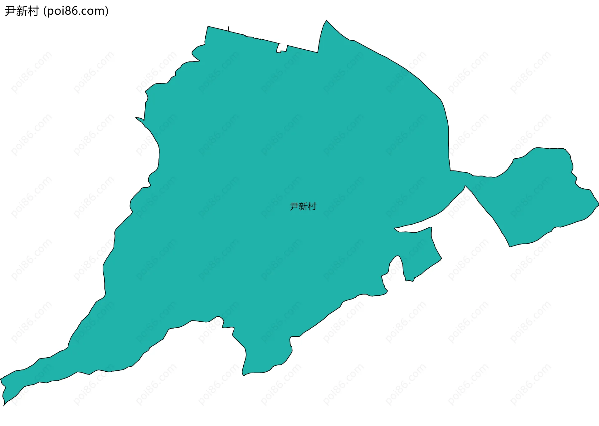 尹新村边界地图