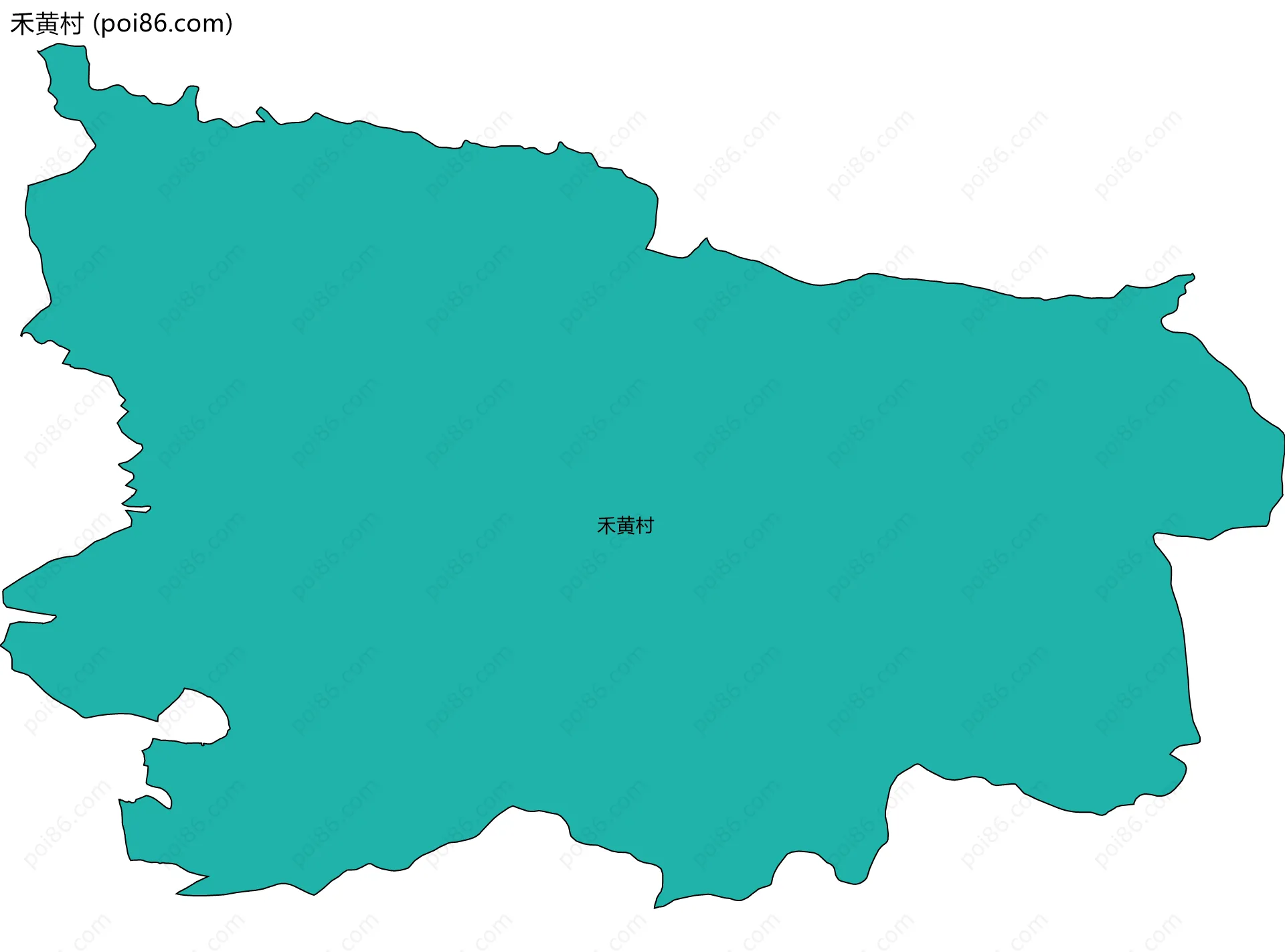 禾黄村边界地图