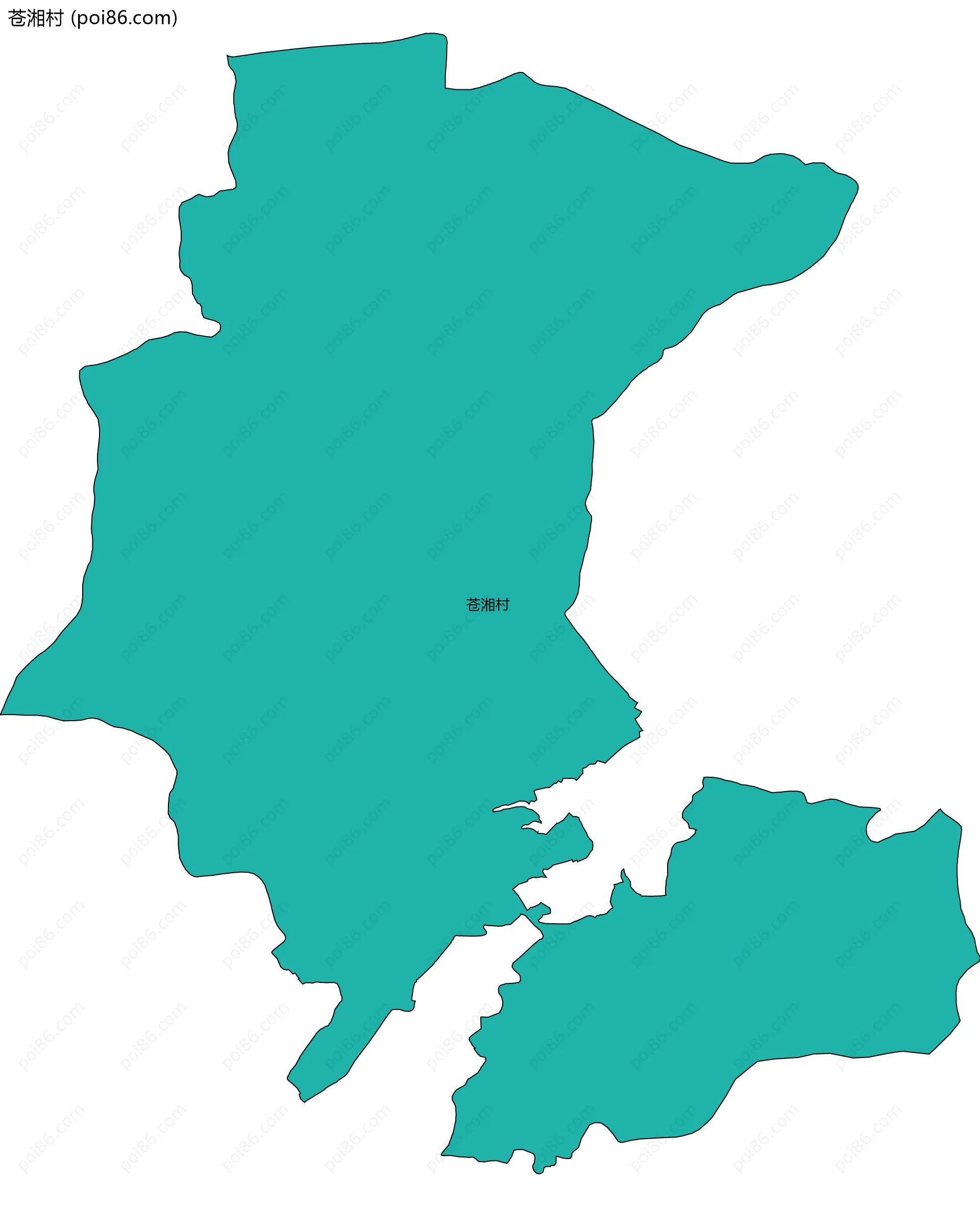 苍湘村边界地图