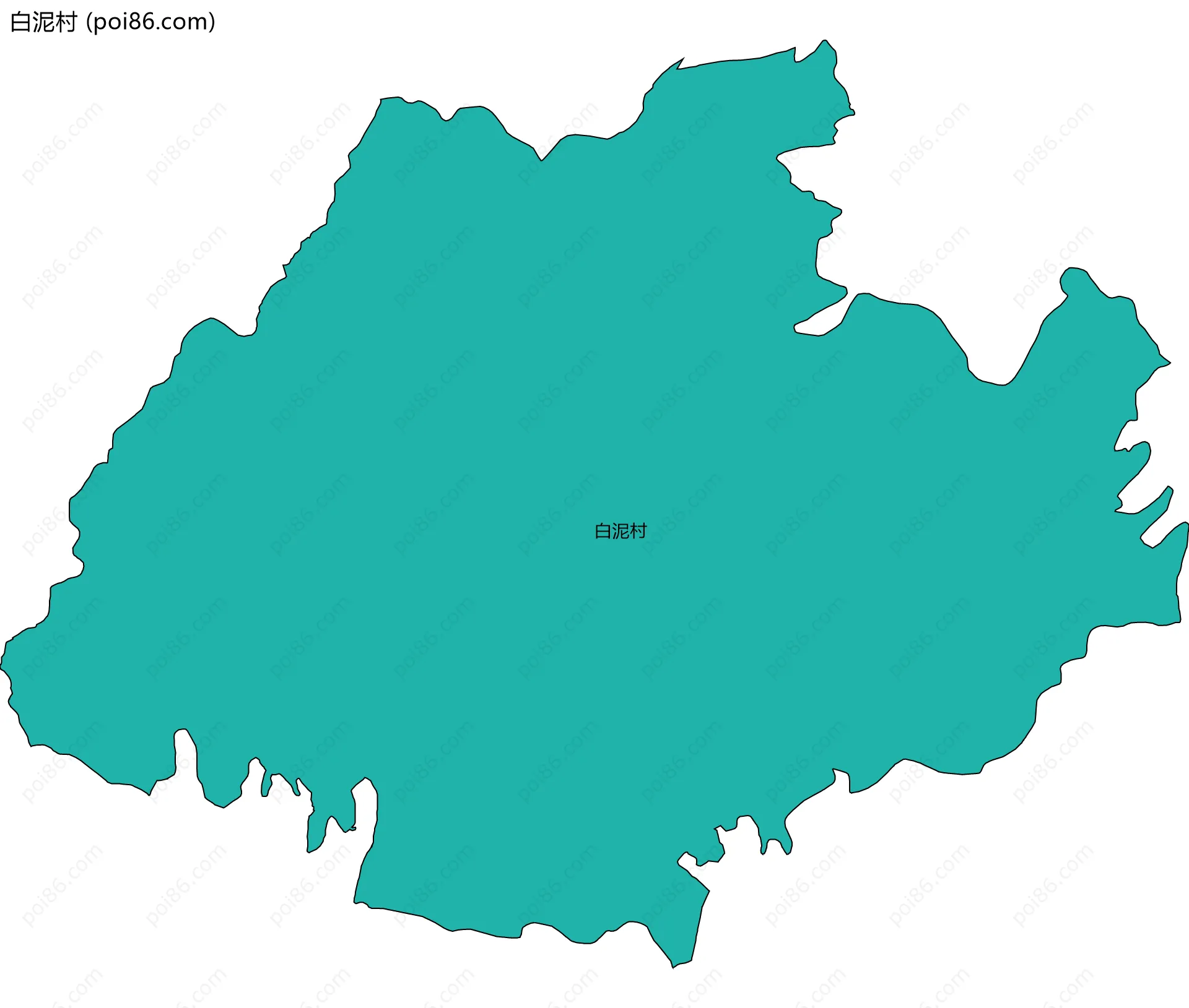 白泥村边界地图