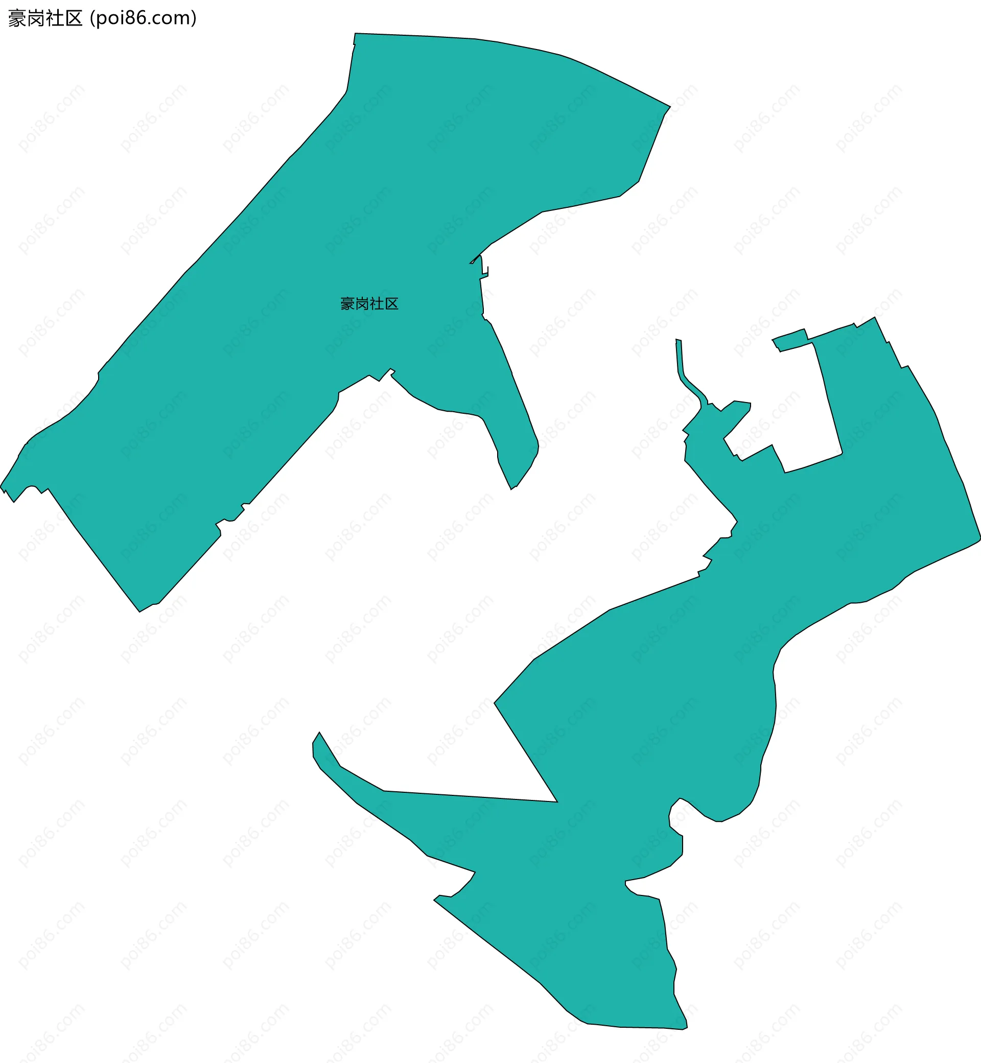 豪岗社区边界地图