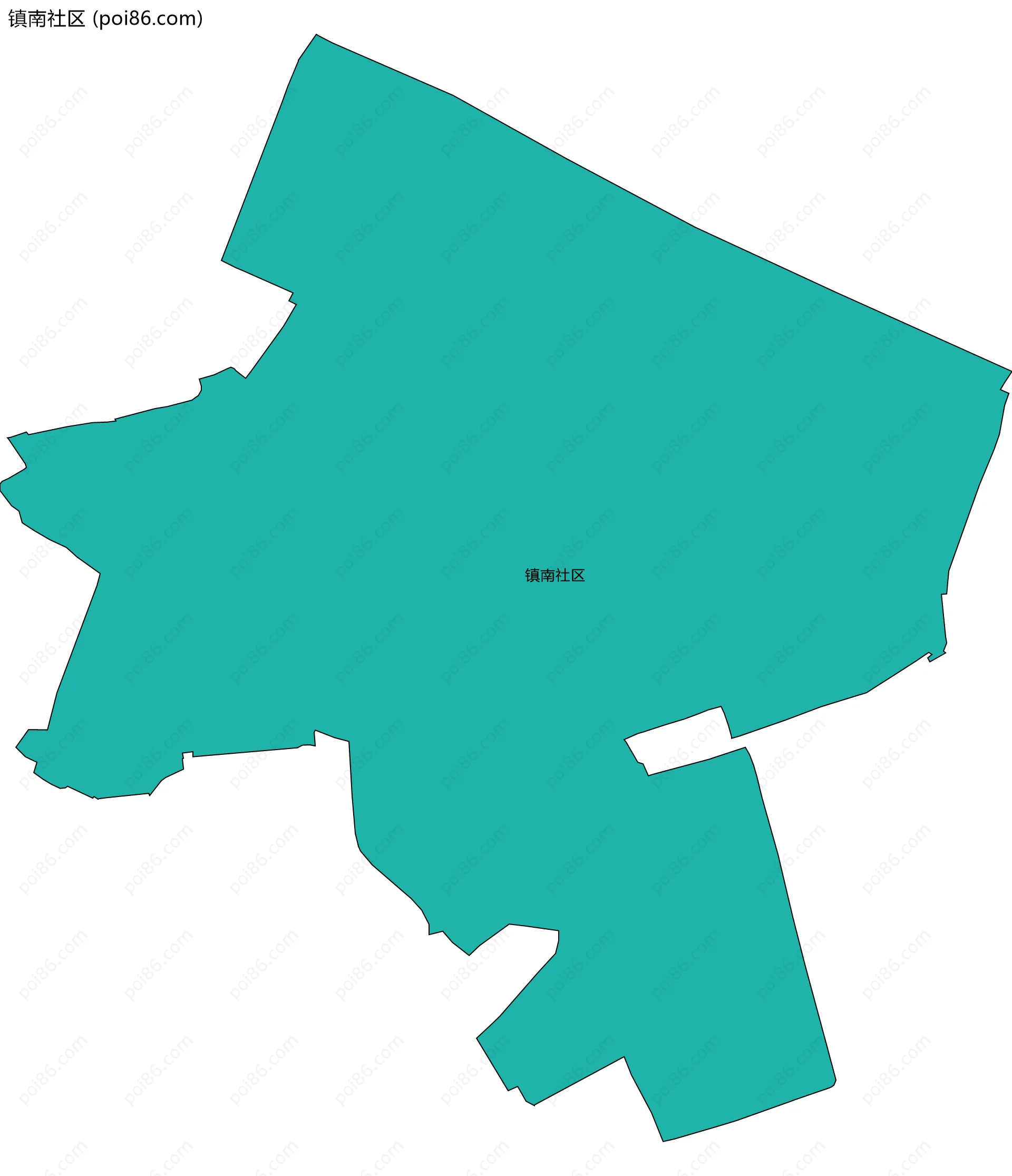 镇南社区边界地图
