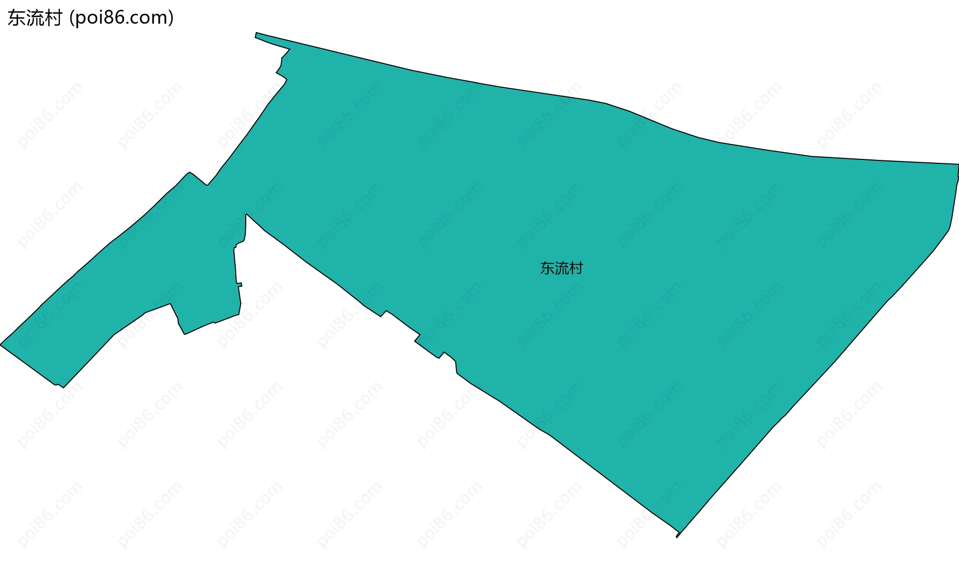 东流村边界地图