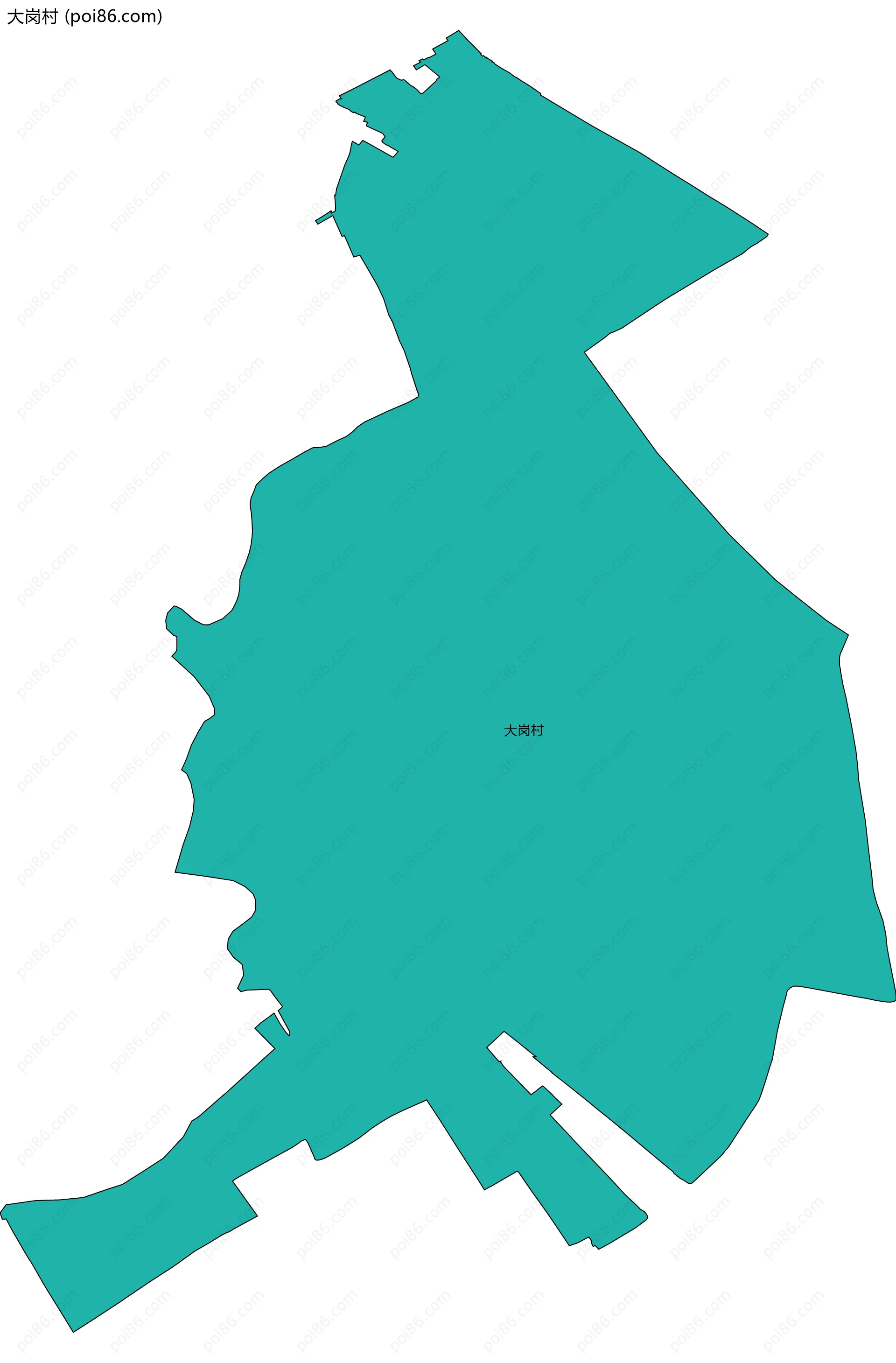 大岗村边界地图