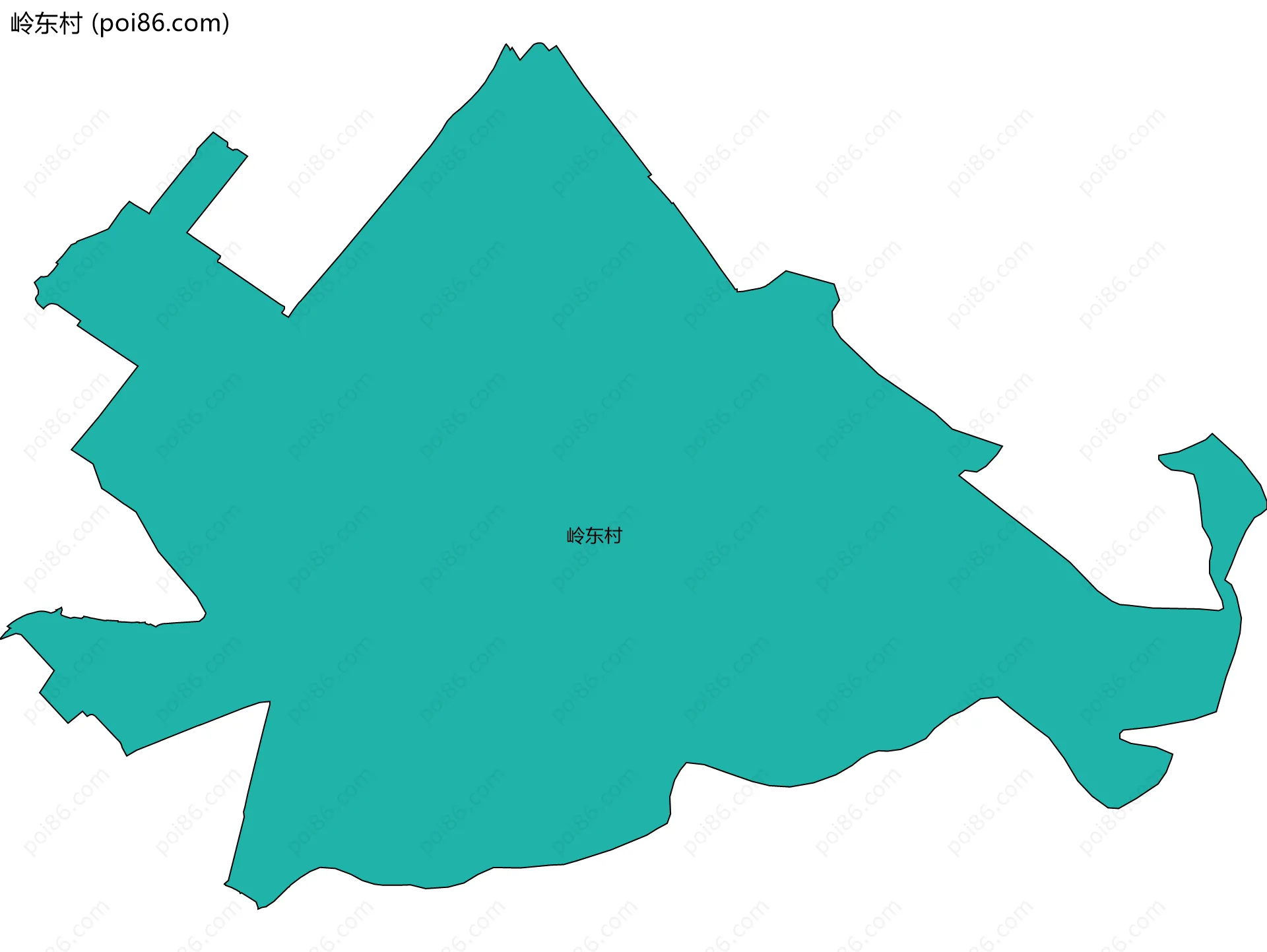 岭东村边界地图