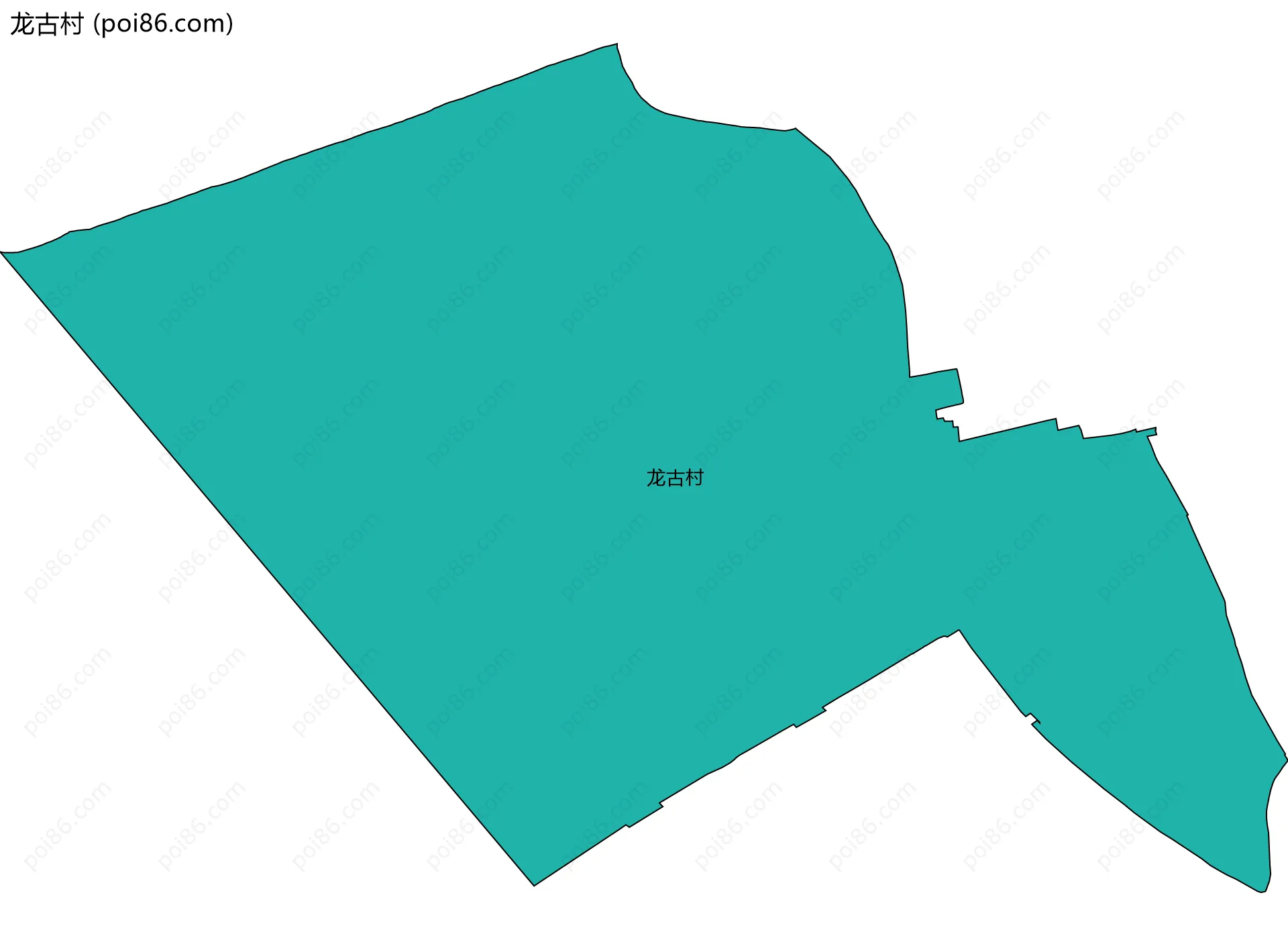 龙古村边界地图