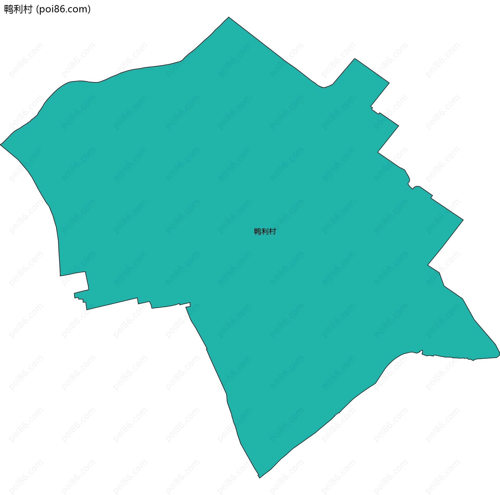 鸭利村边界地图