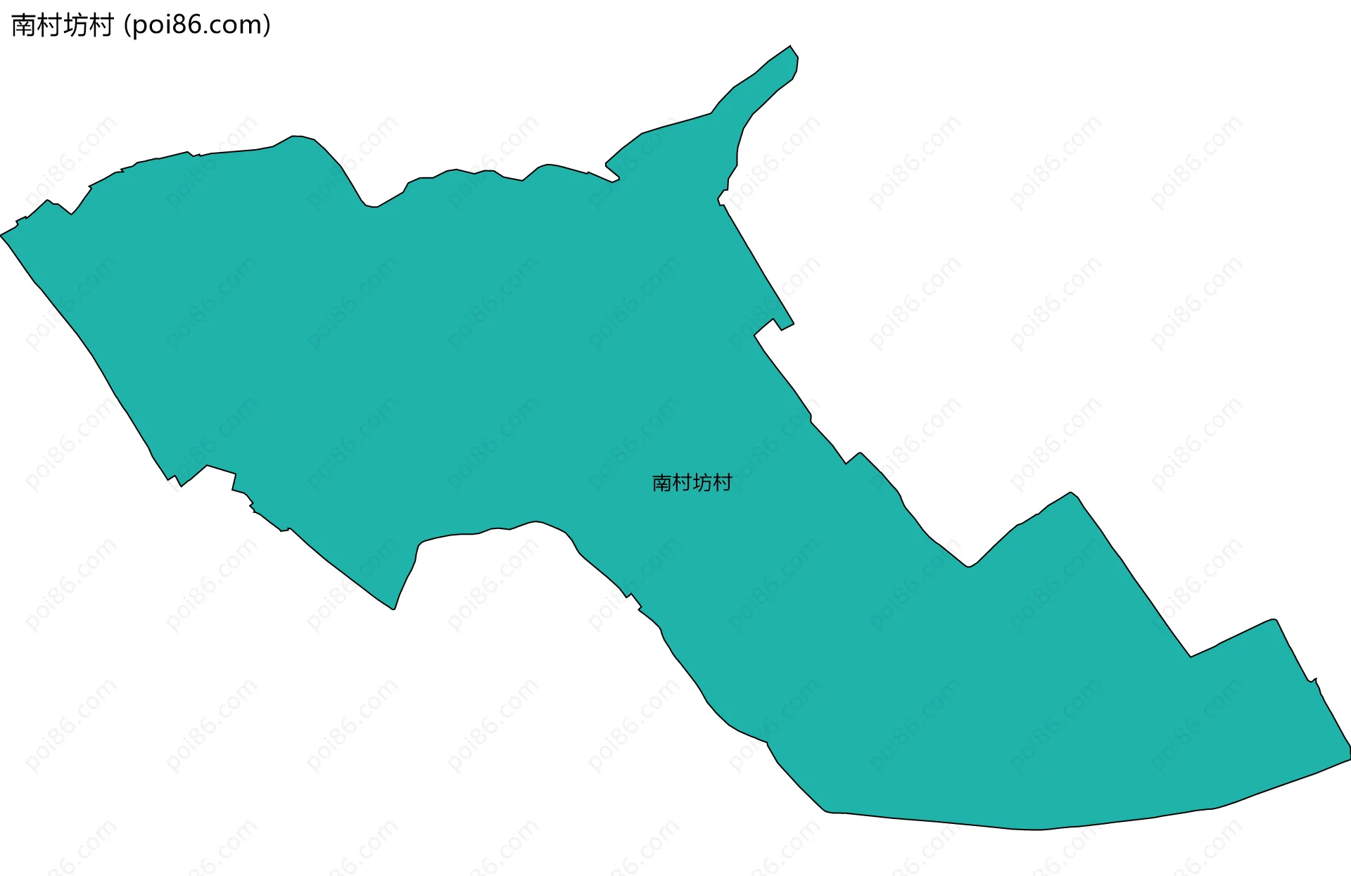南村坊村边界地图