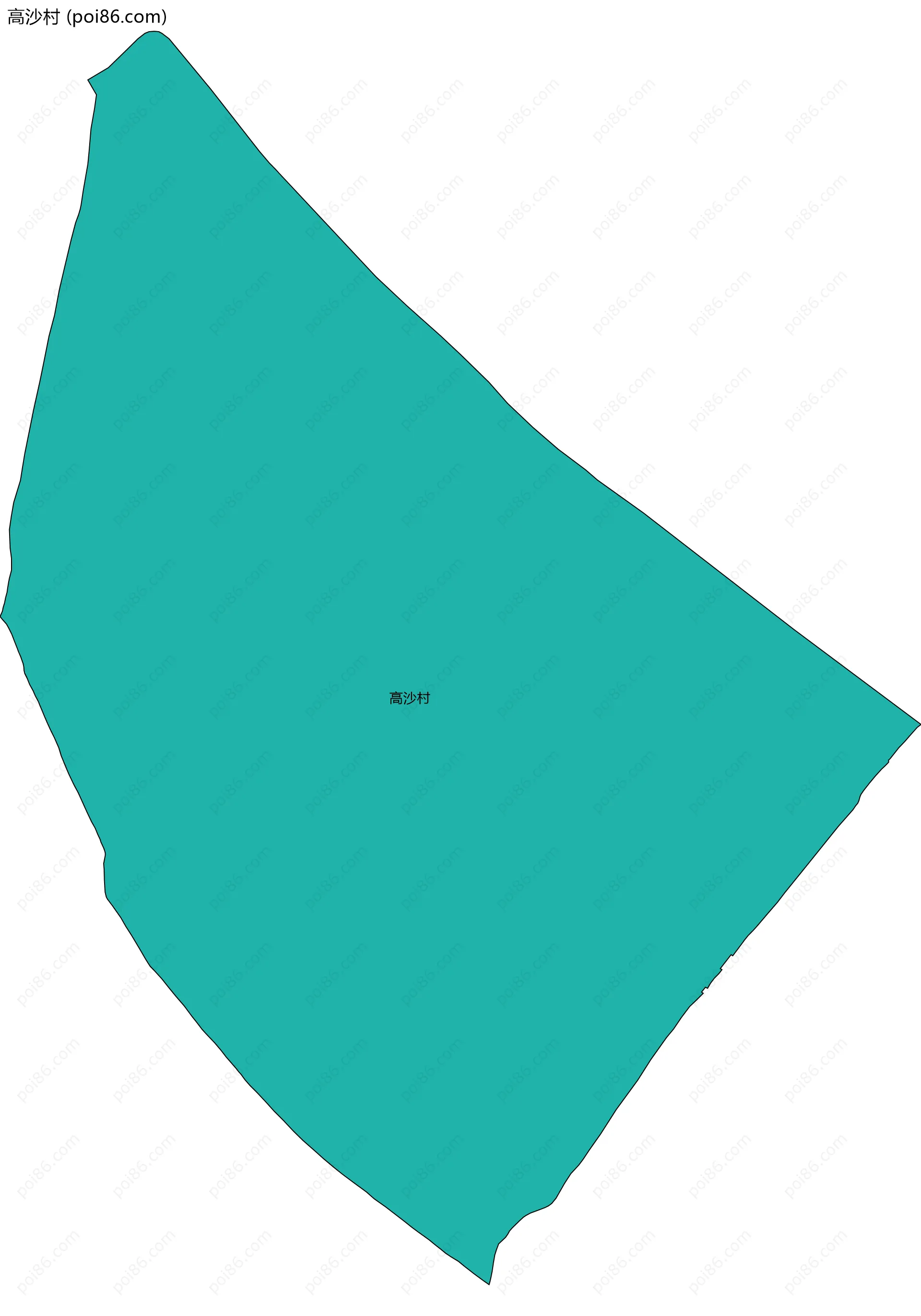 高沙村边界地图