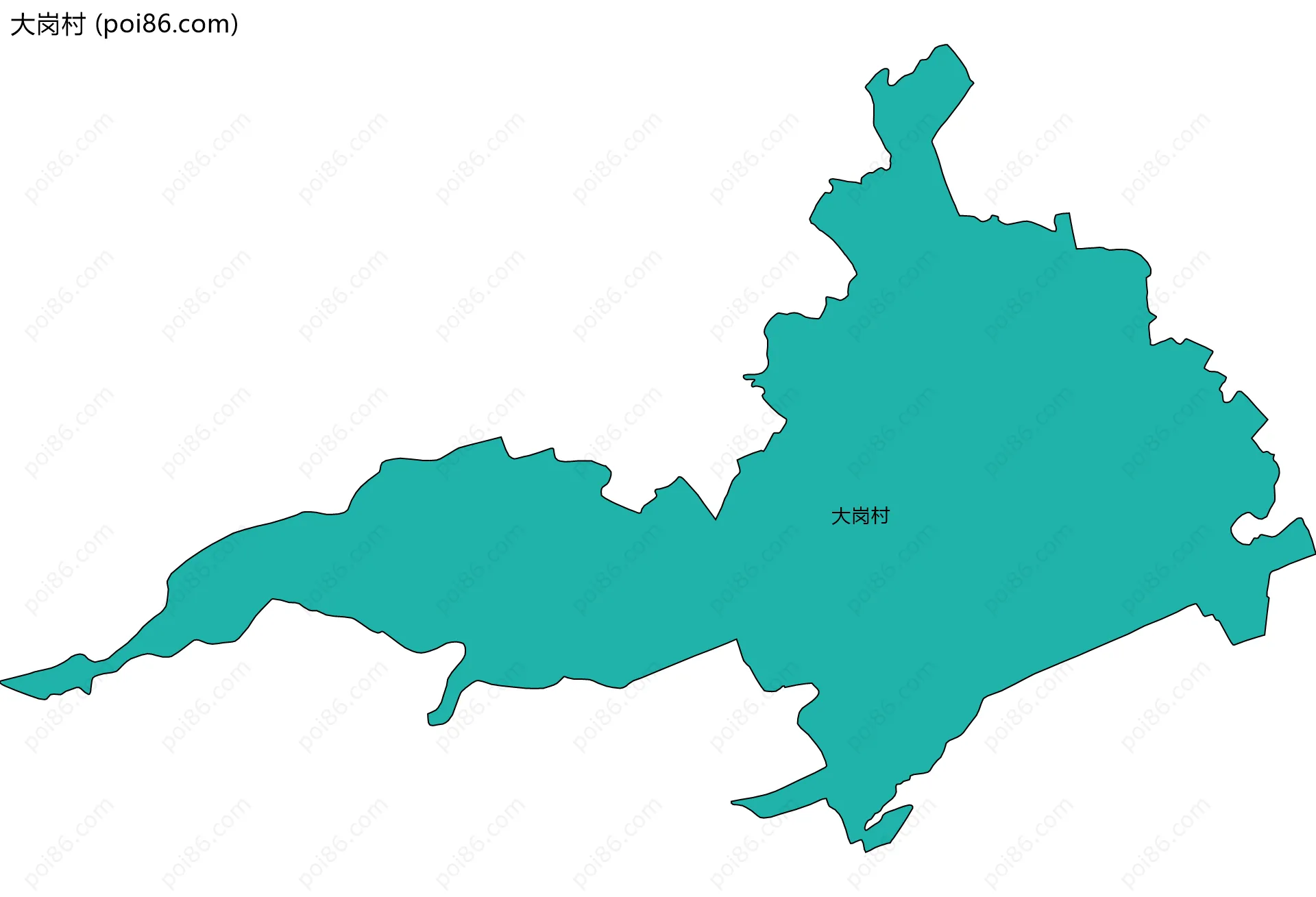 大岗村边界地图