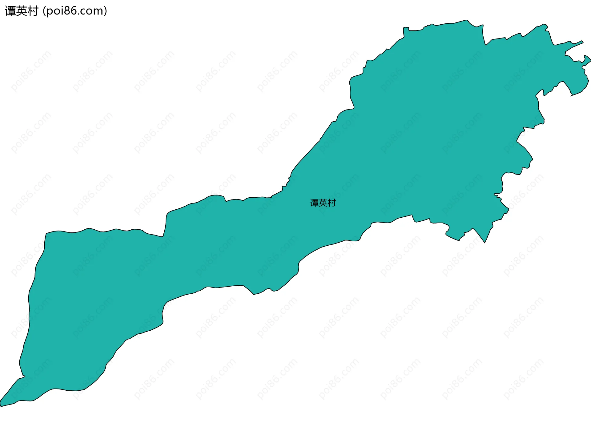 谭英村边界地图