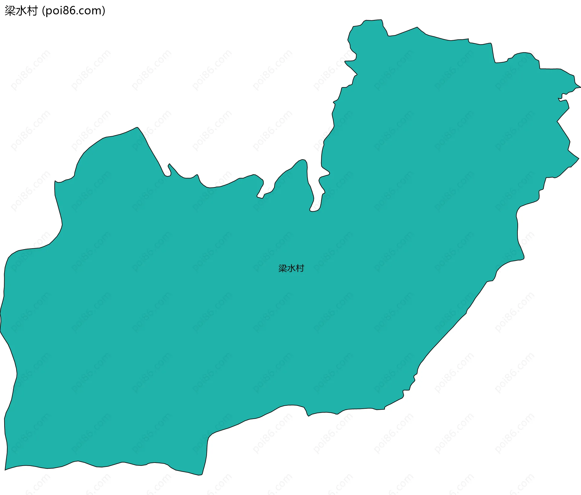 梁水村边界地图