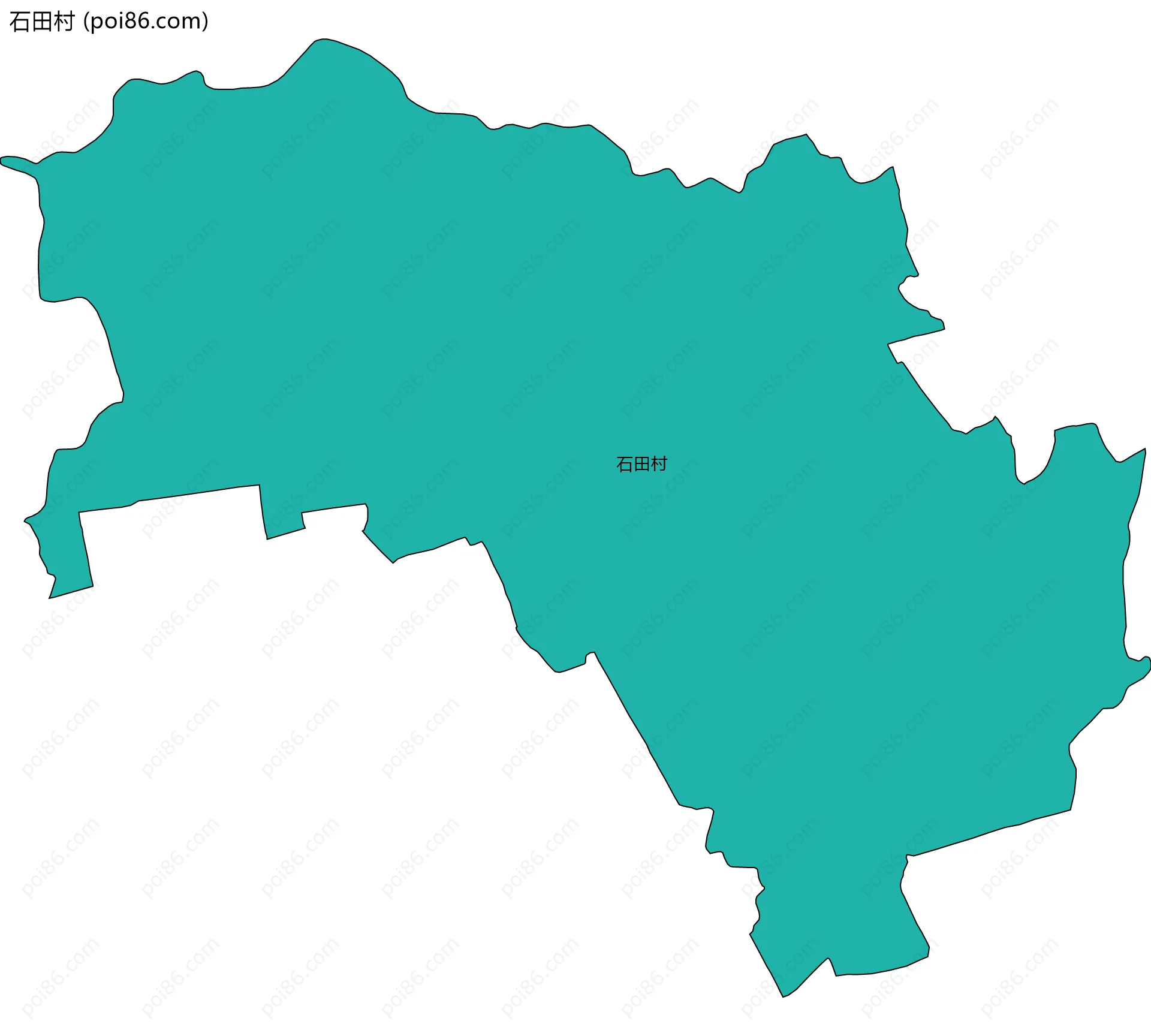 石田村边界地图