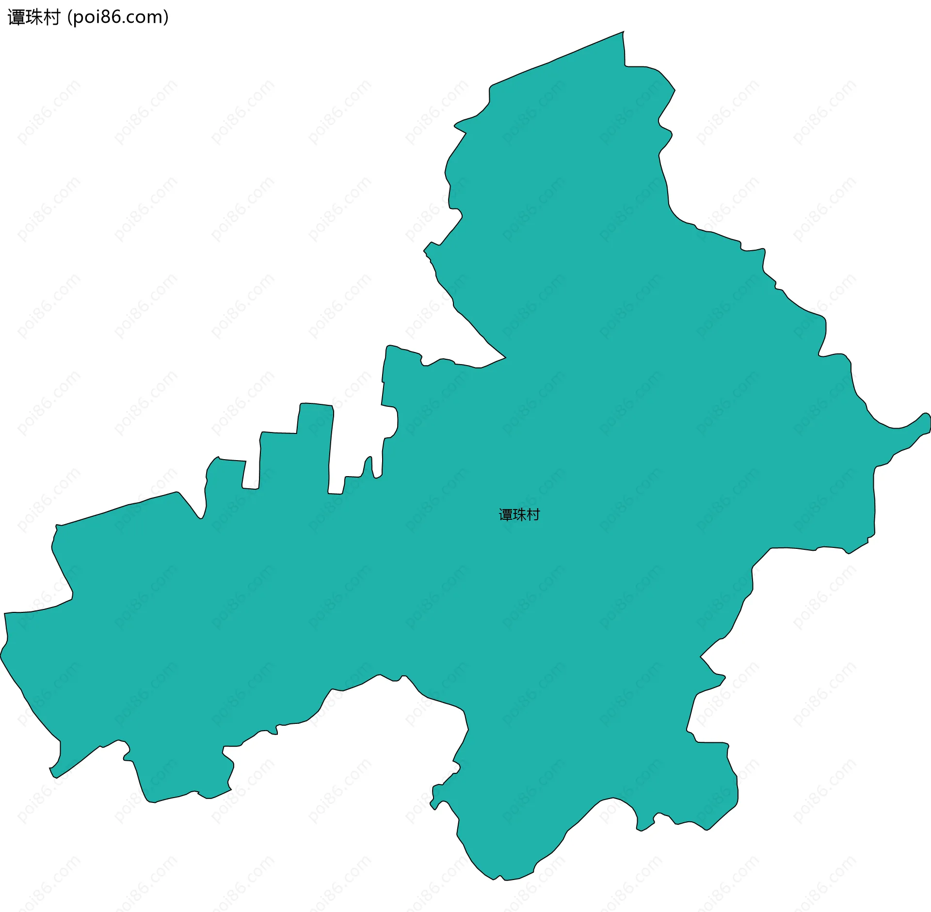 谭珠村边界地图