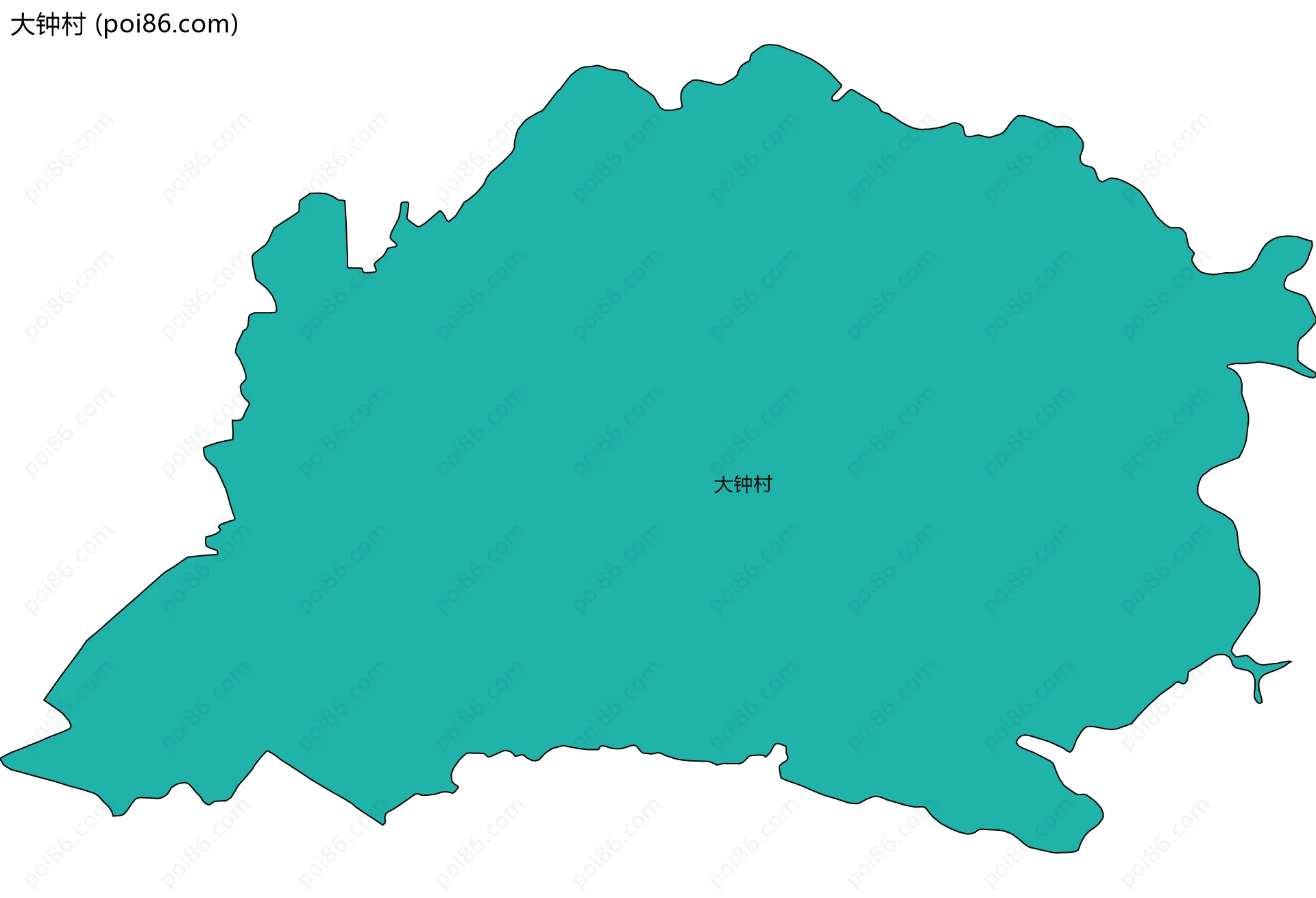 大钟村边界地图