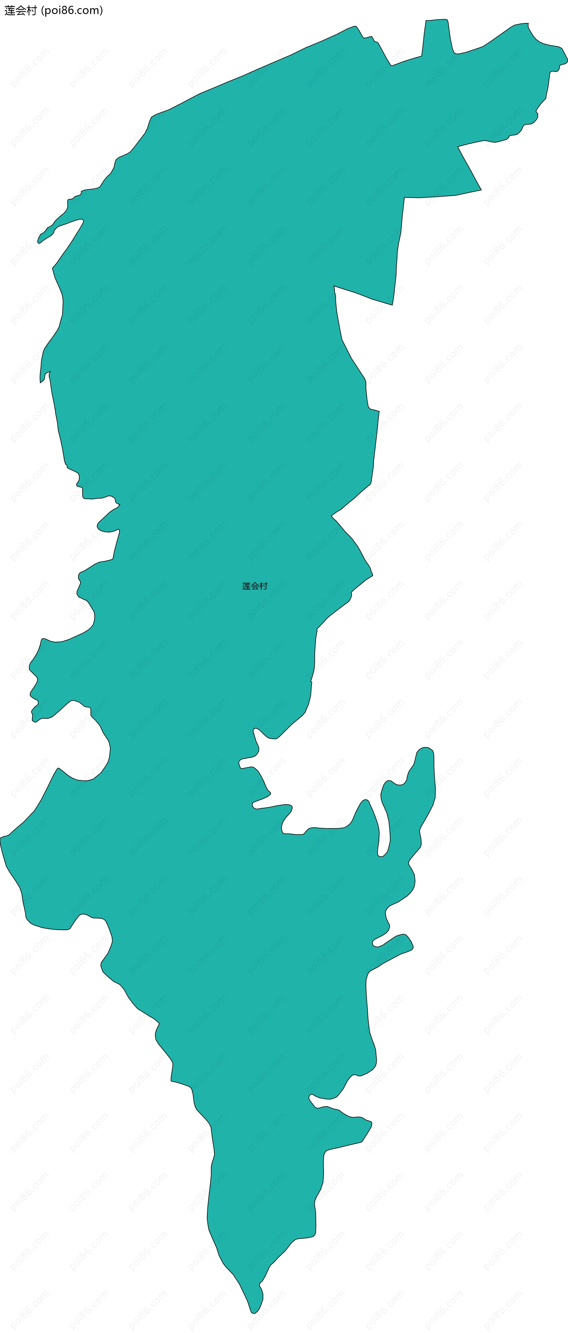 莲会村边界地图