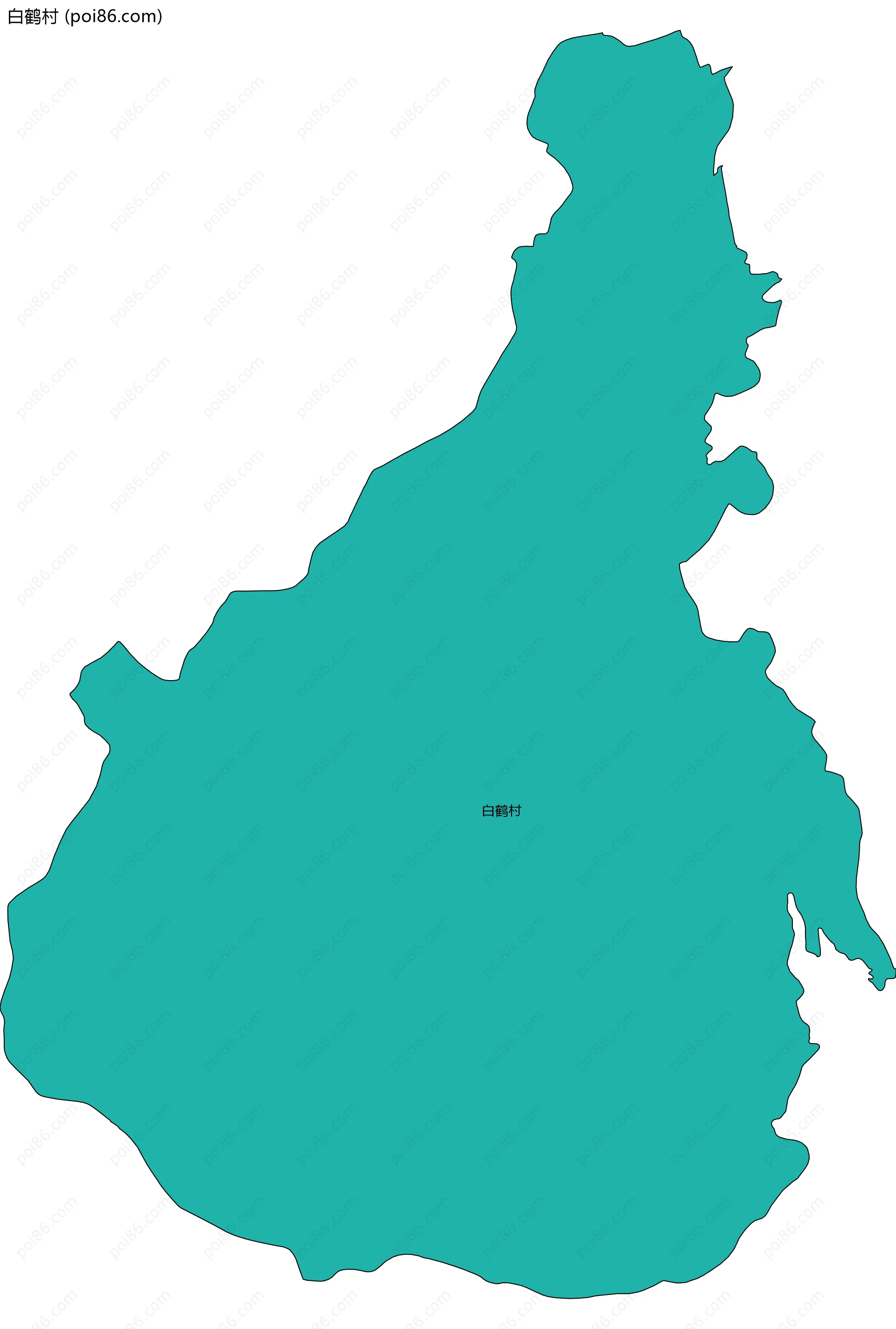 白鹤村边界地图