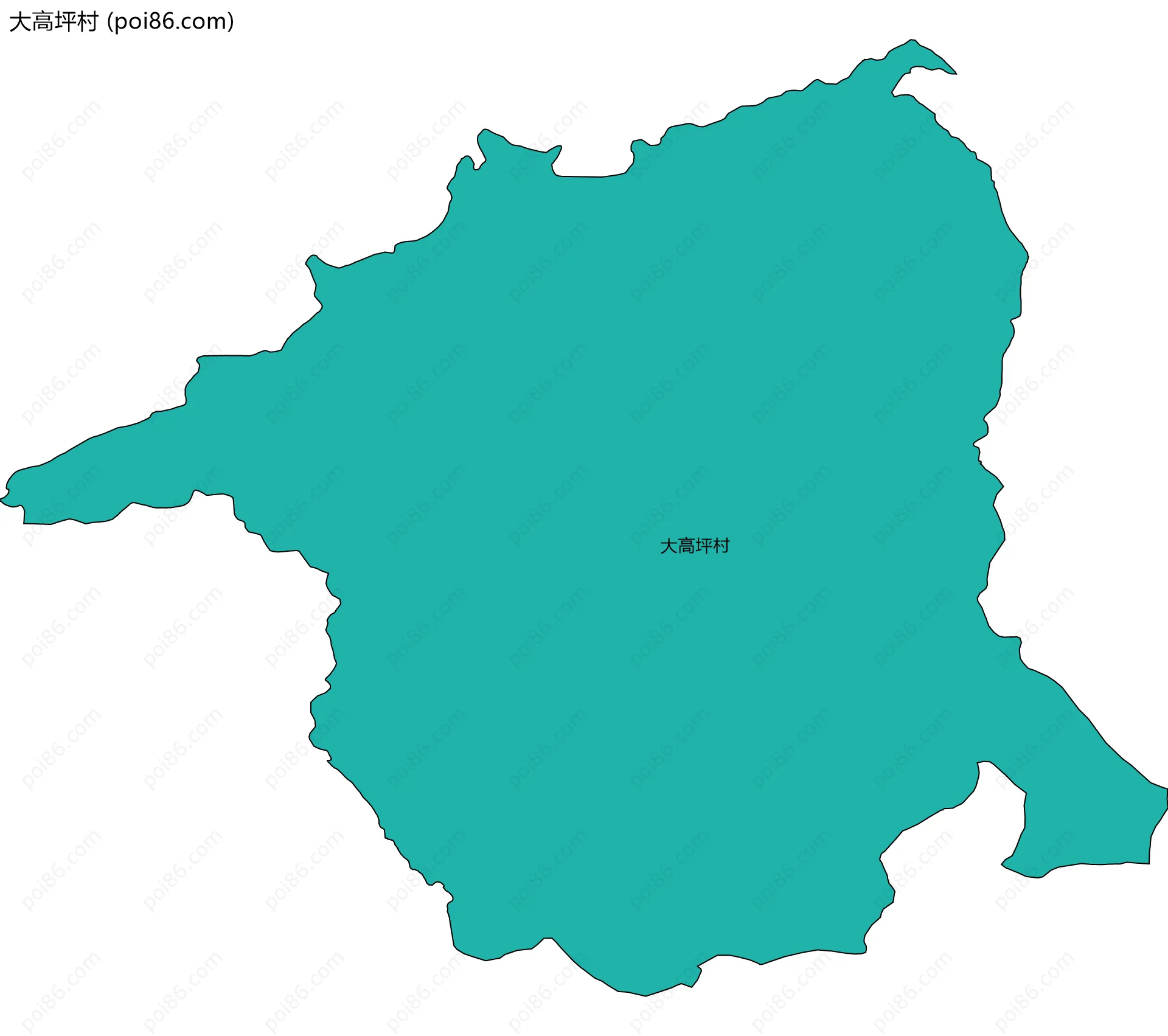大高坪村边界地图