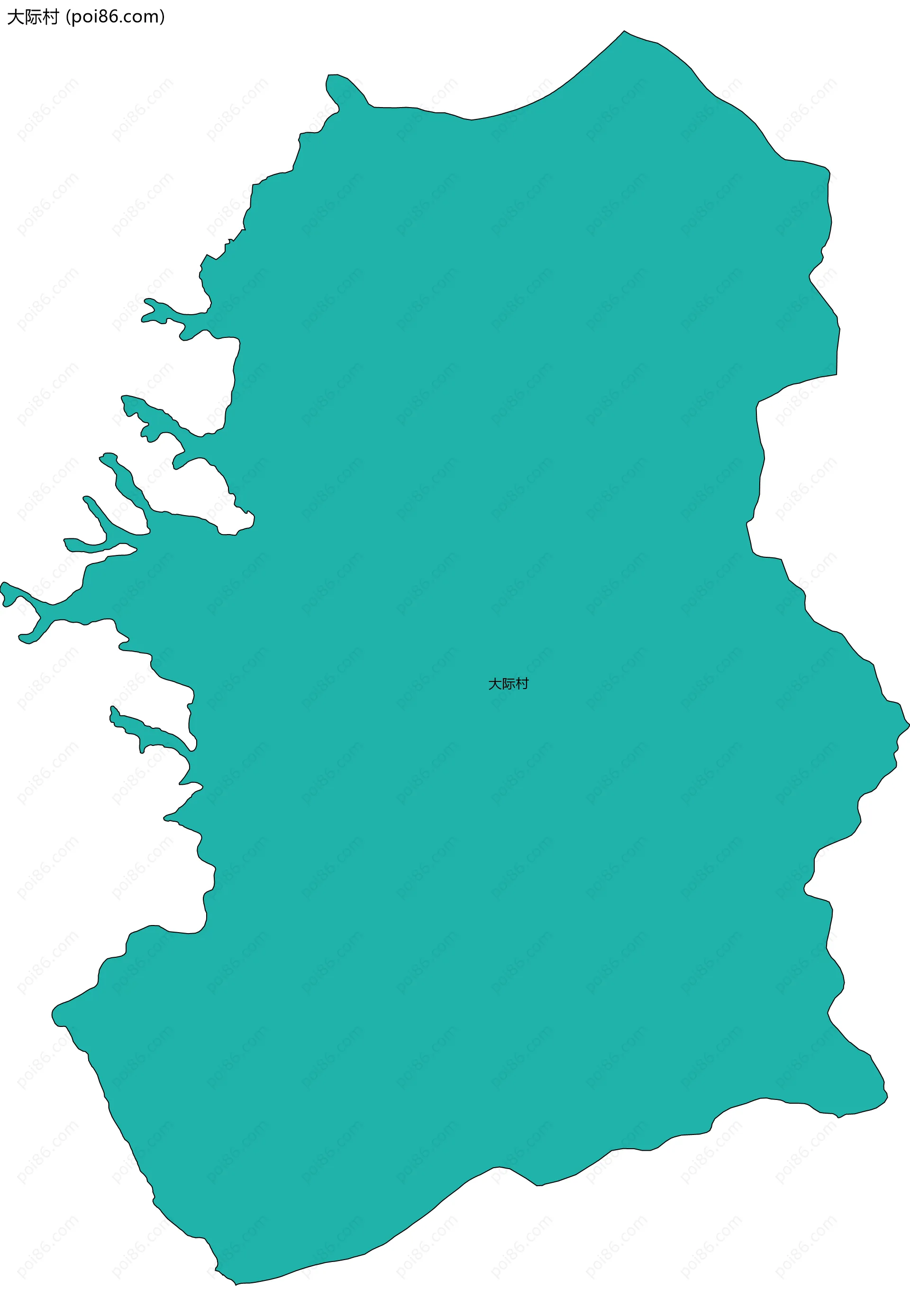 大际村边界地图