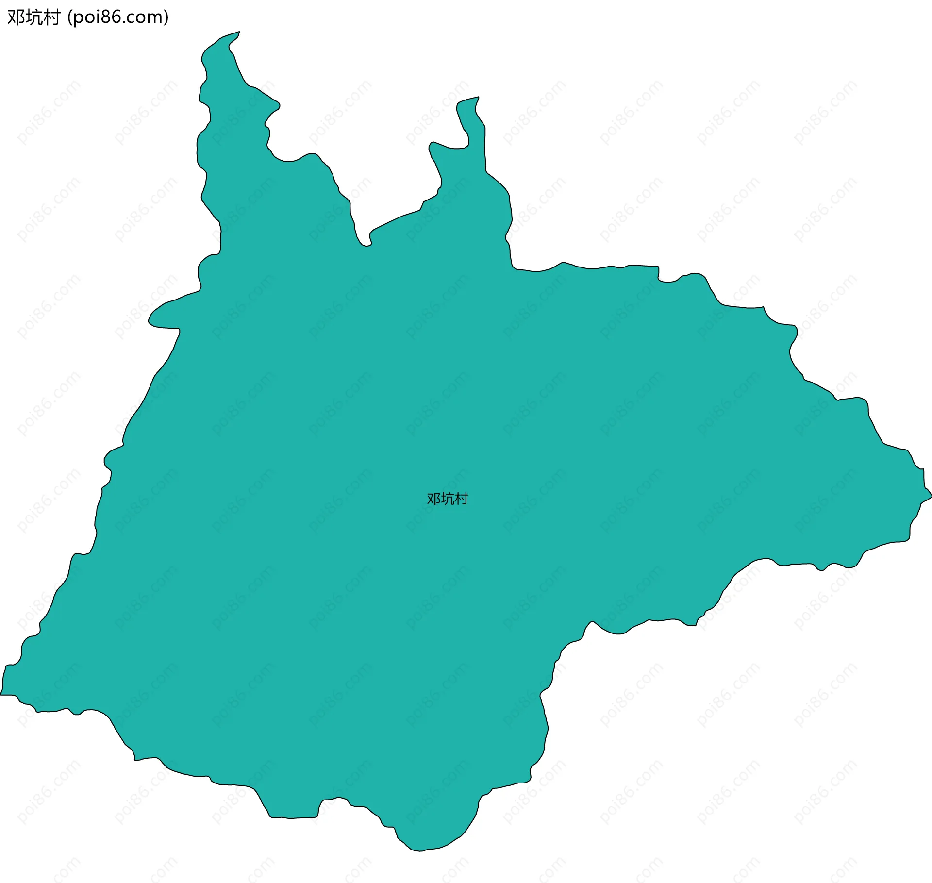 邓坑村边界地图