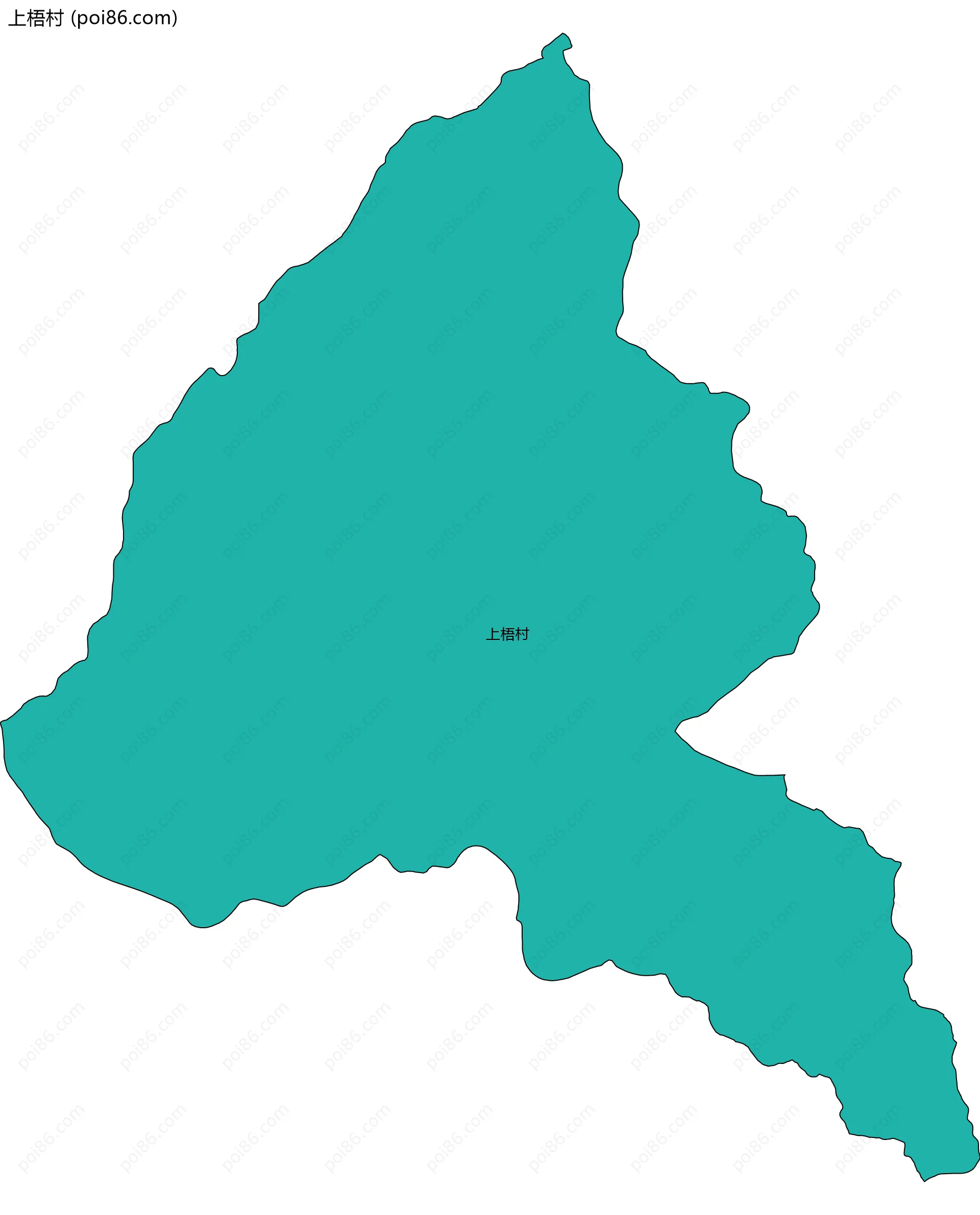 上梧村边界地图