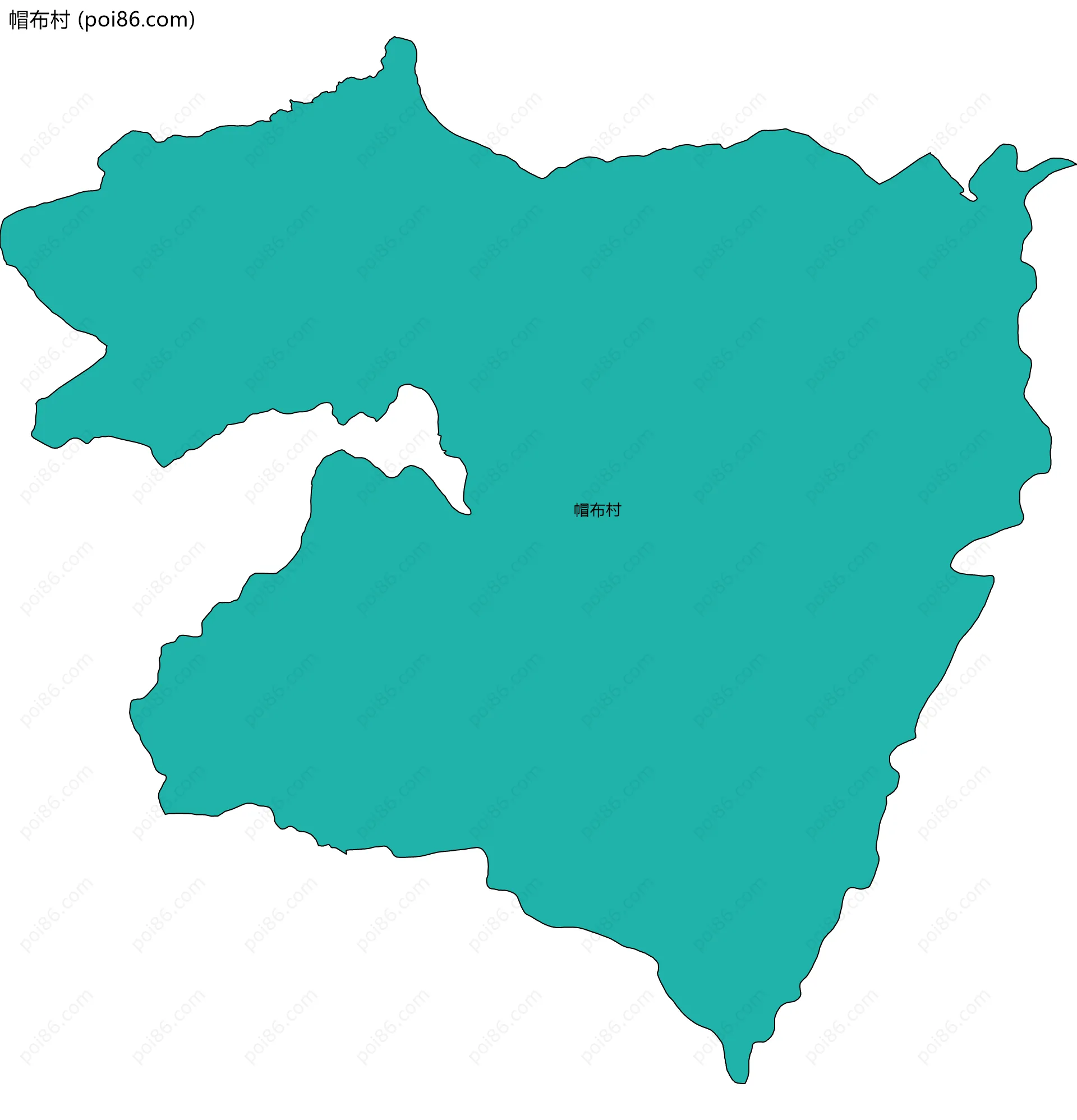 帽布村边界地图