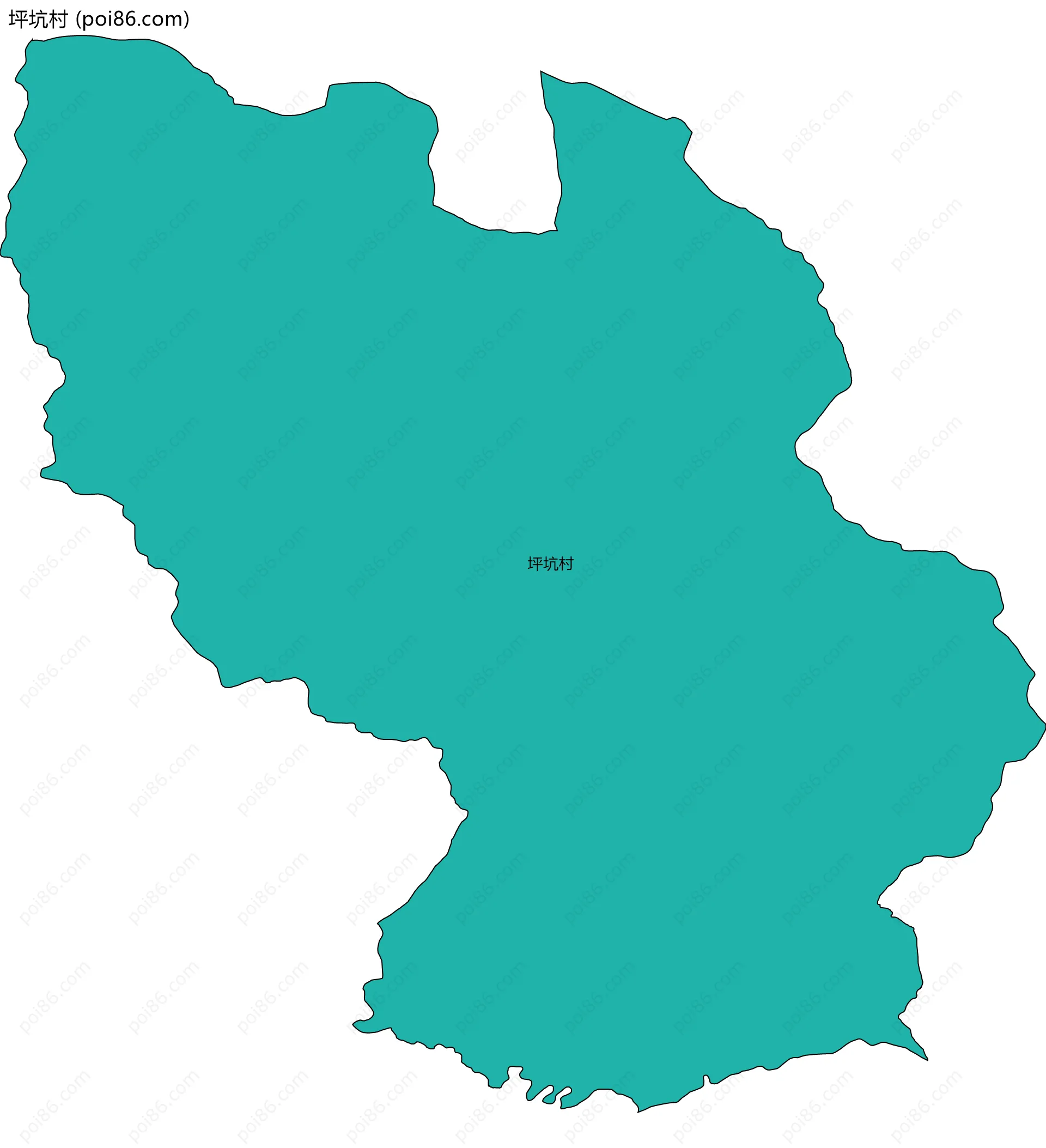 坪坑村边界地图