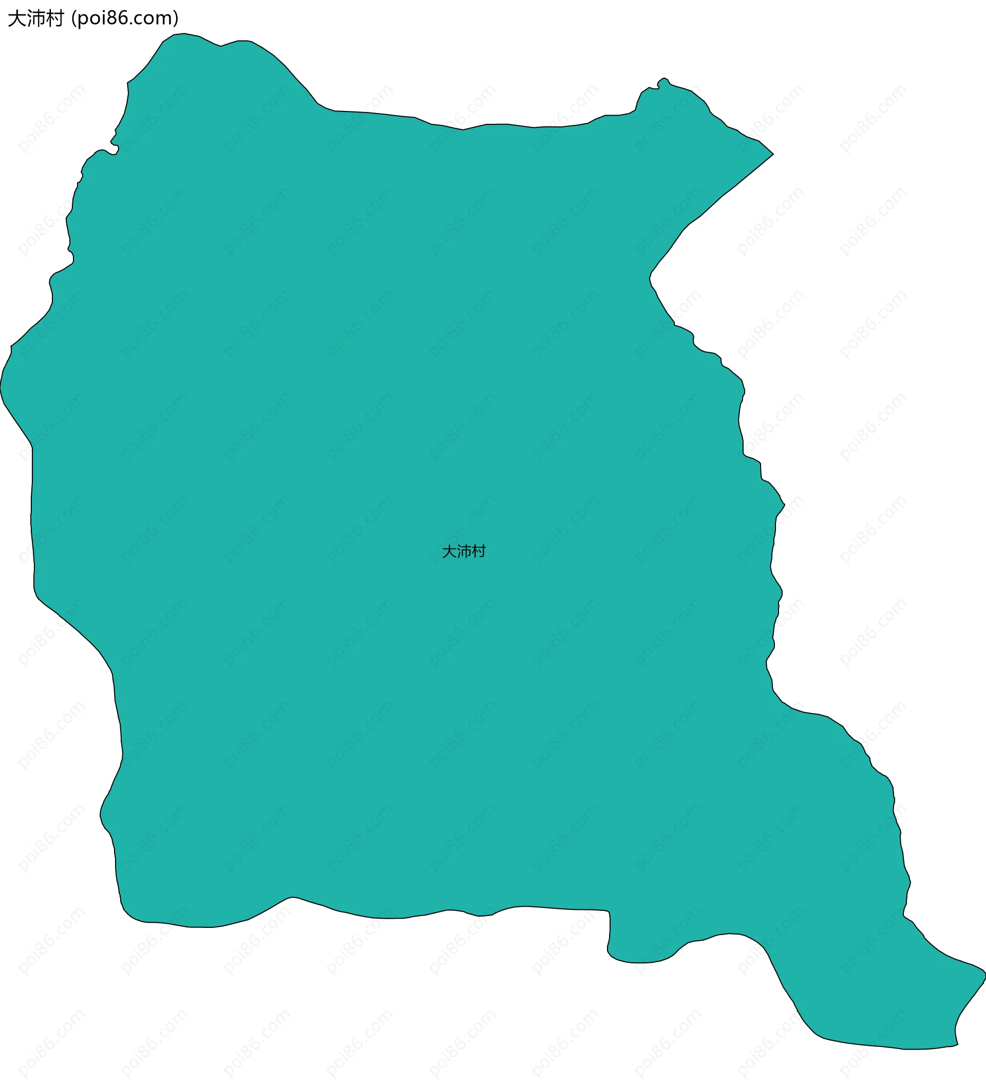 大沛村边界地图