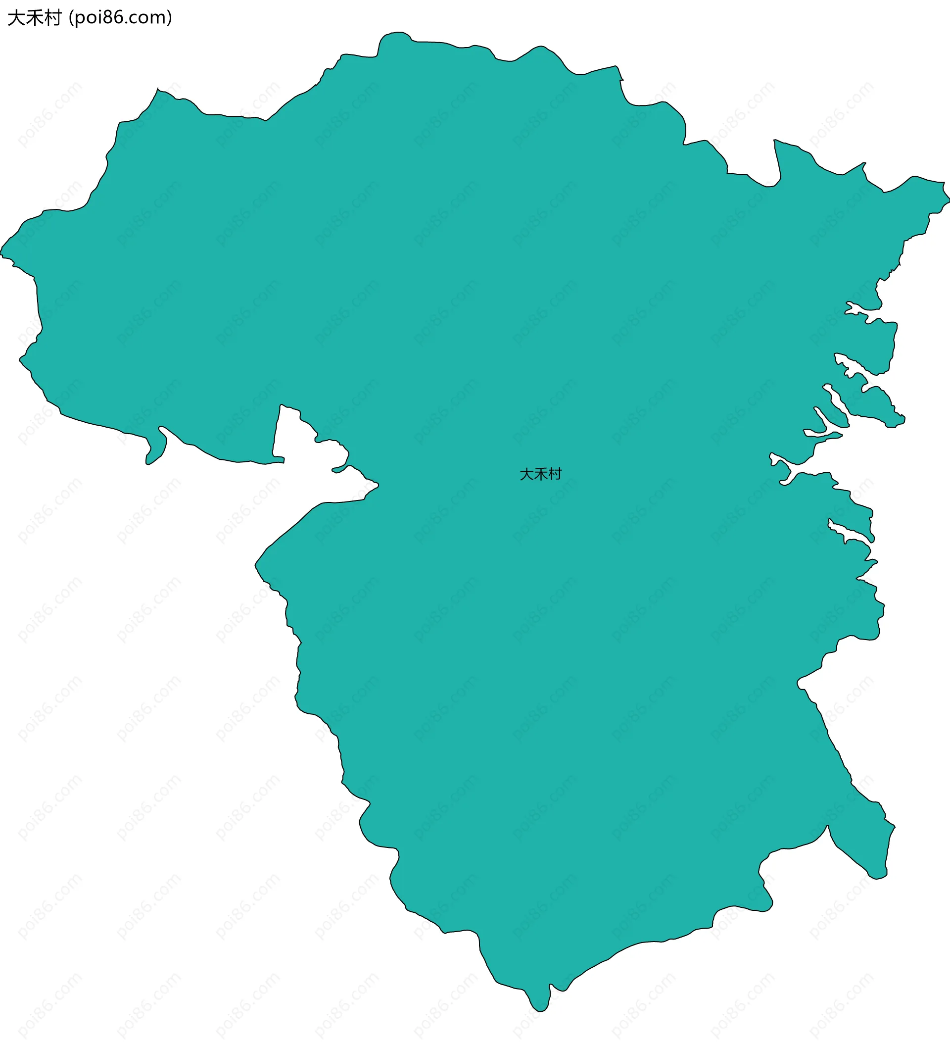 大禾村边界地图