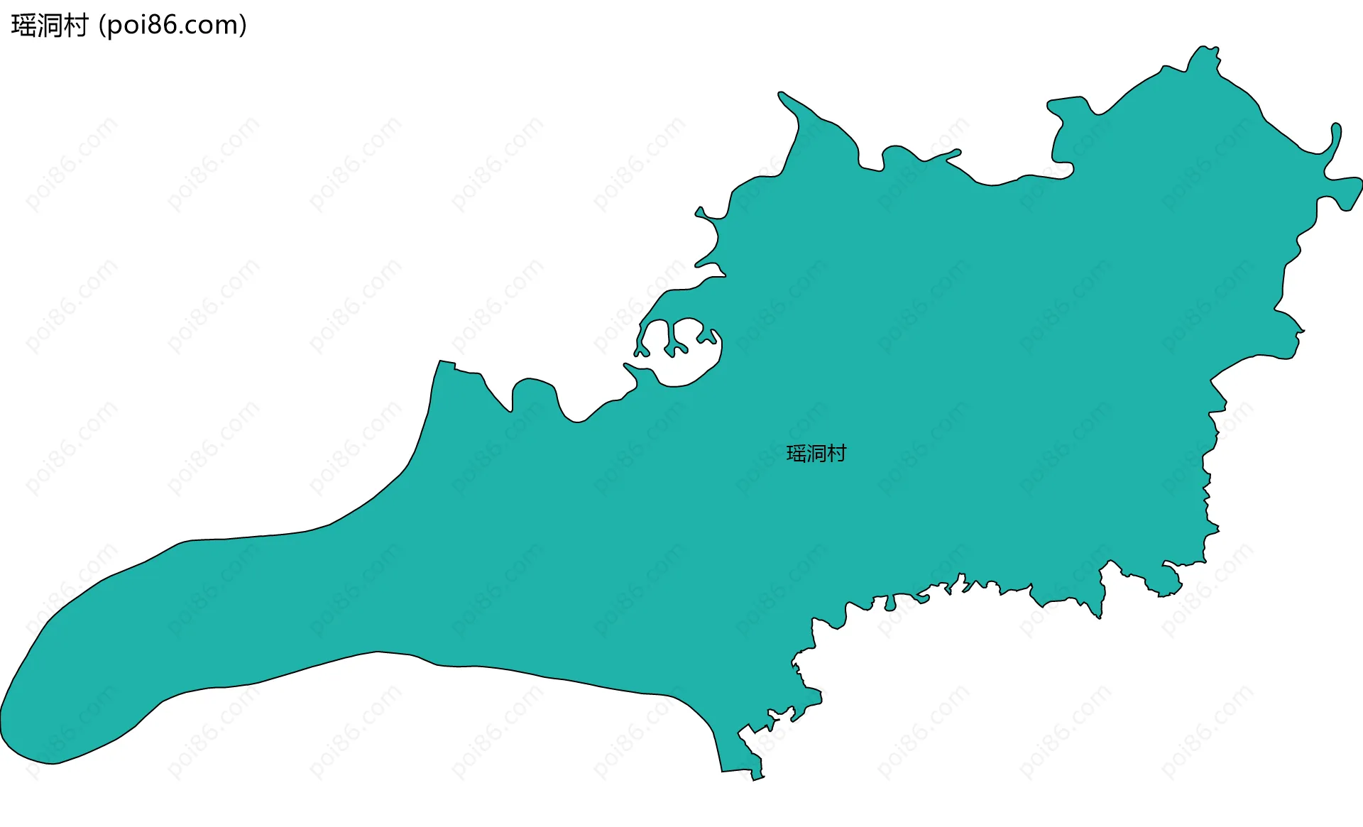 瑶洞村边界地图