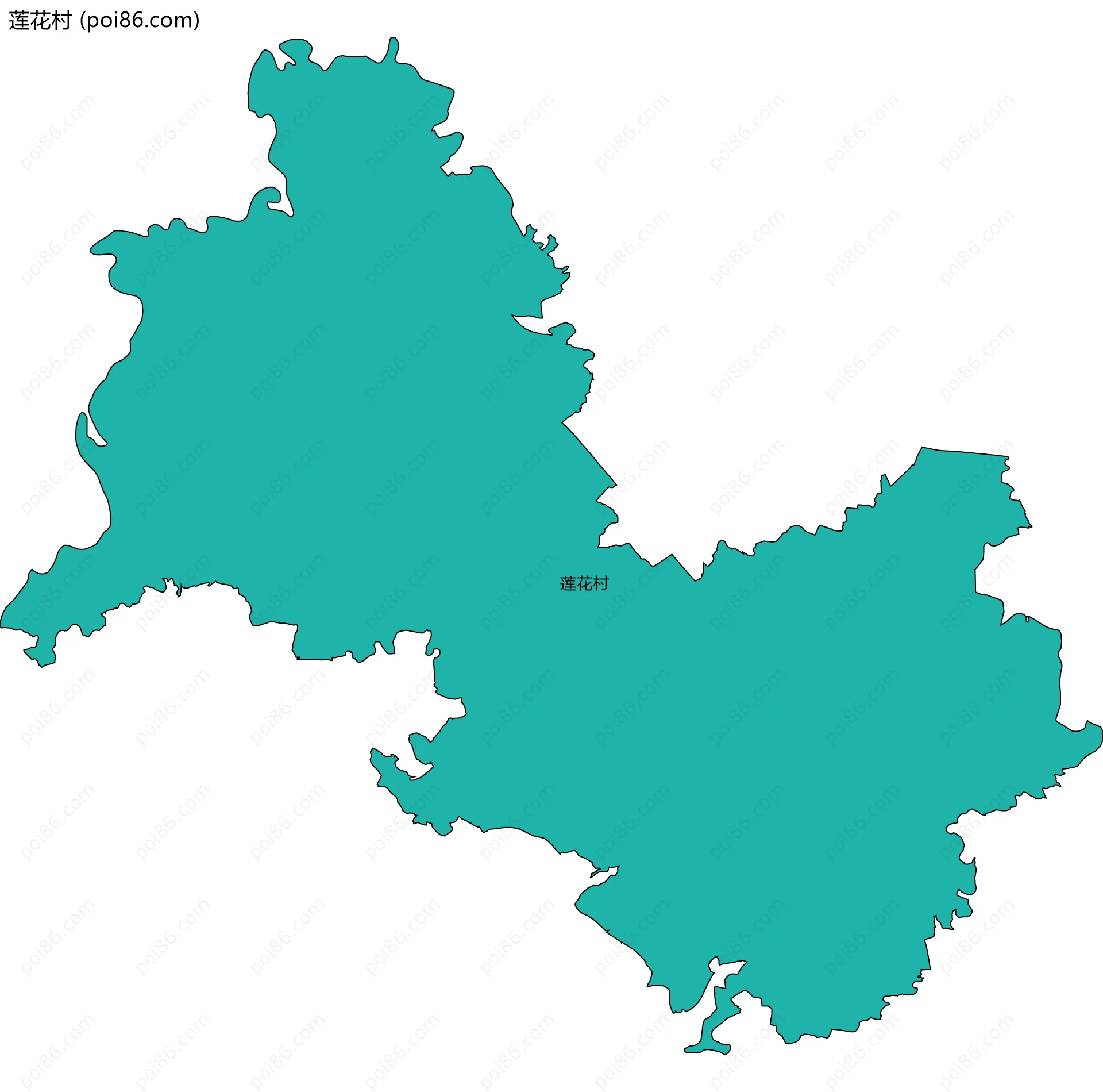 莲花村边界地图