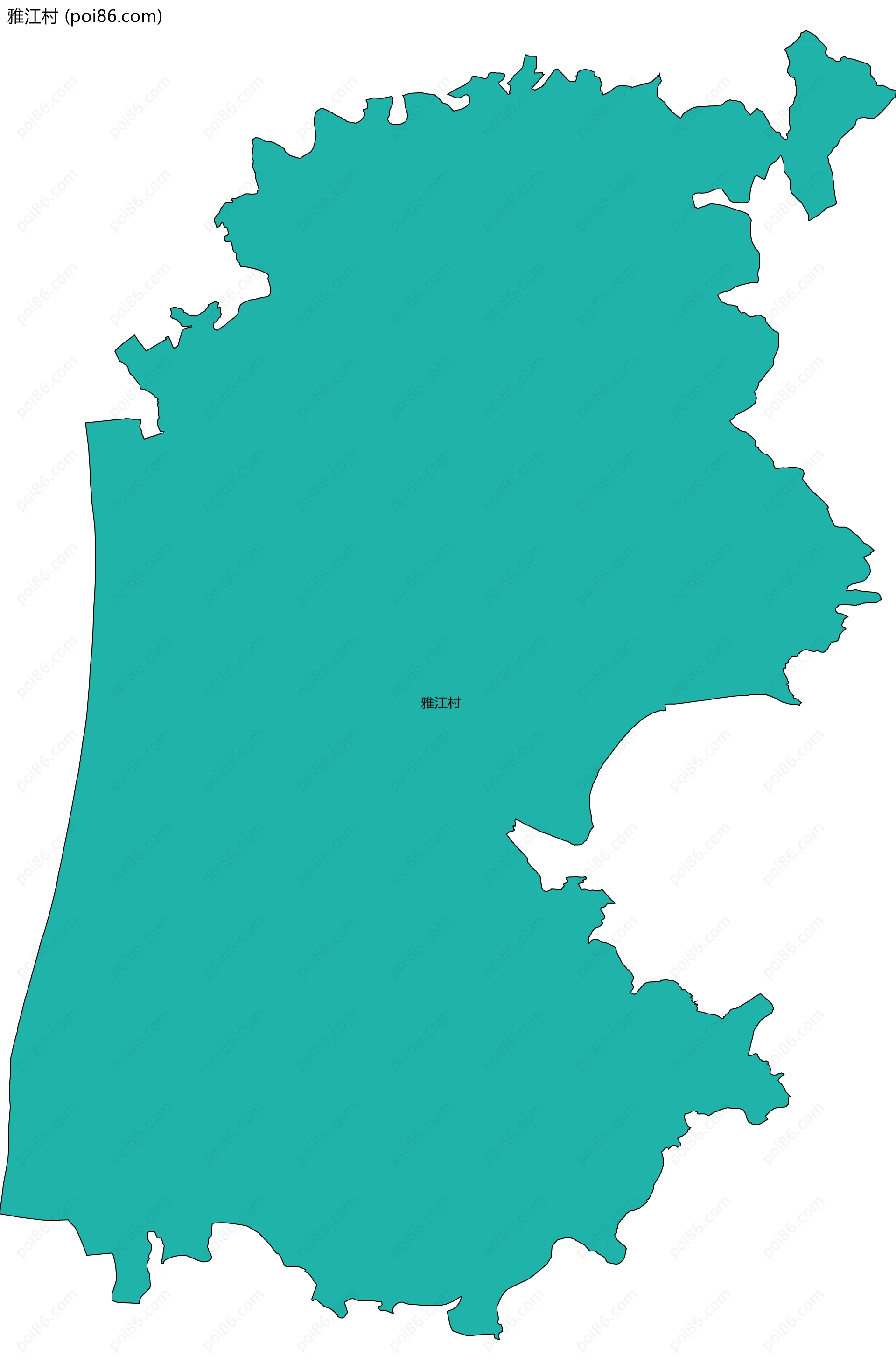 雅江村边界地图