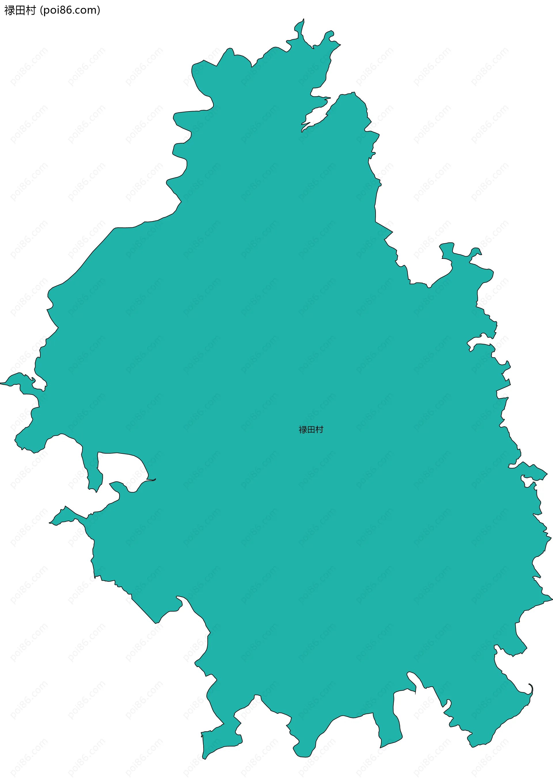 禄田村边界地图