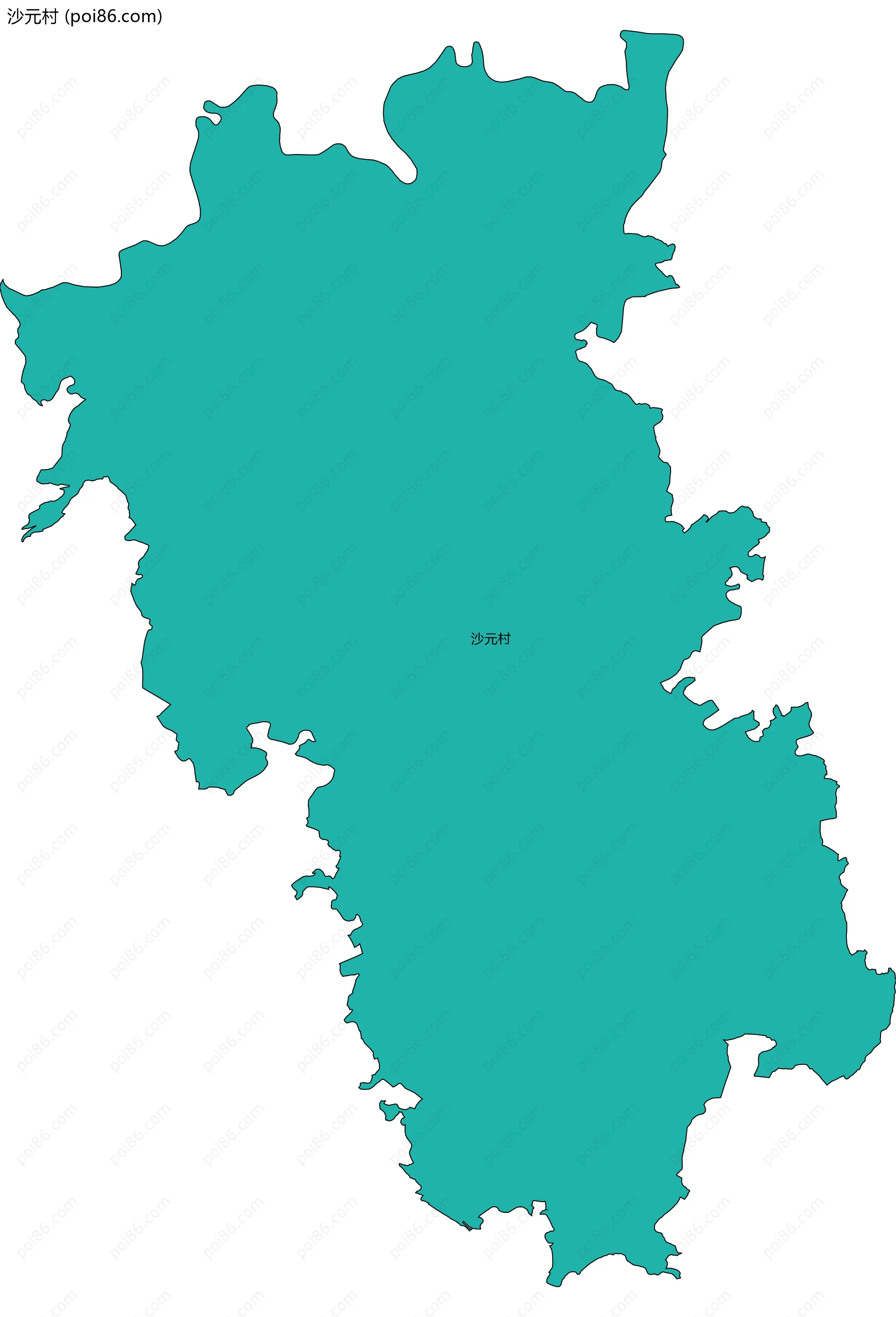 沙元村边界地图