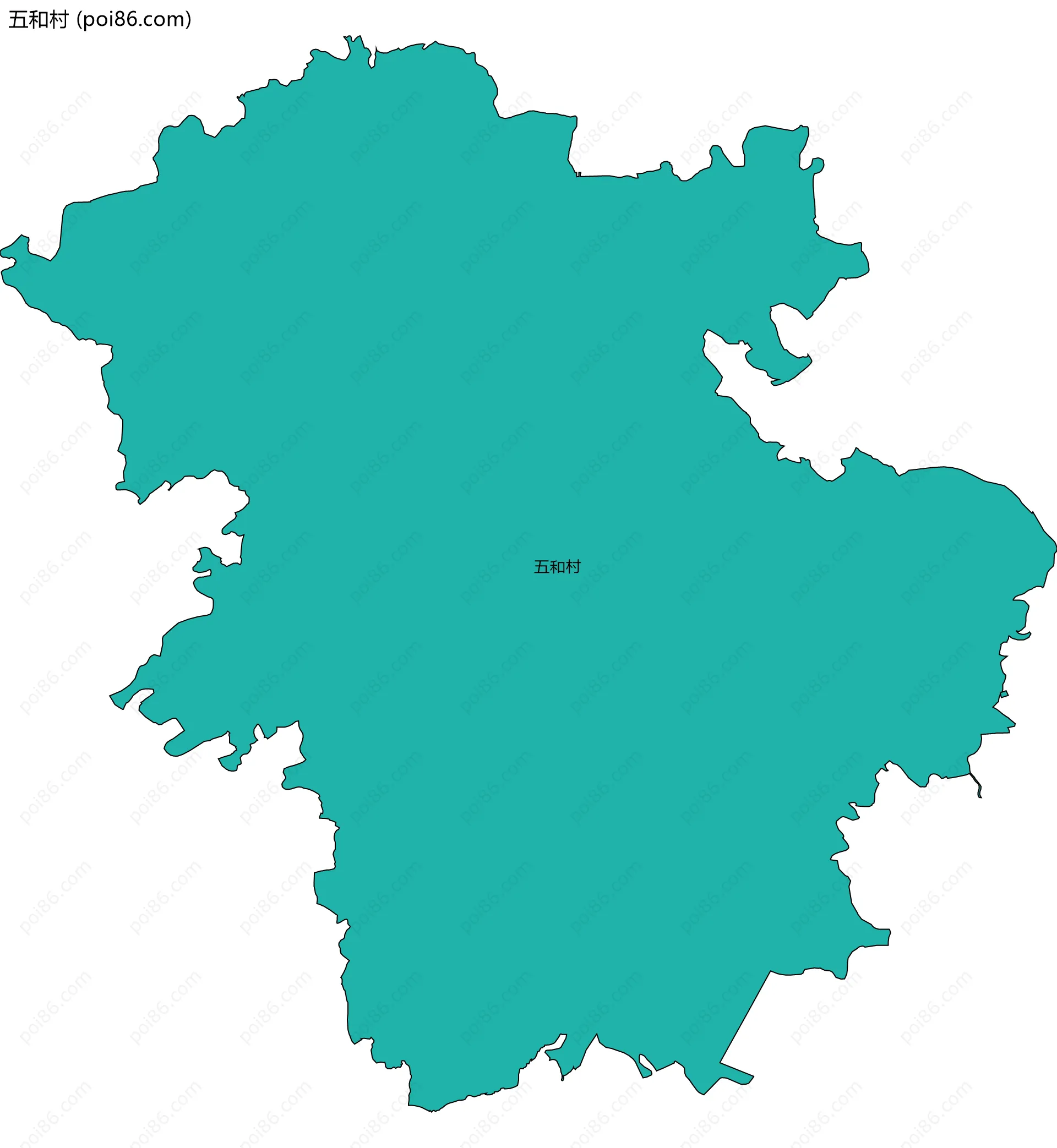 五和村边界地图