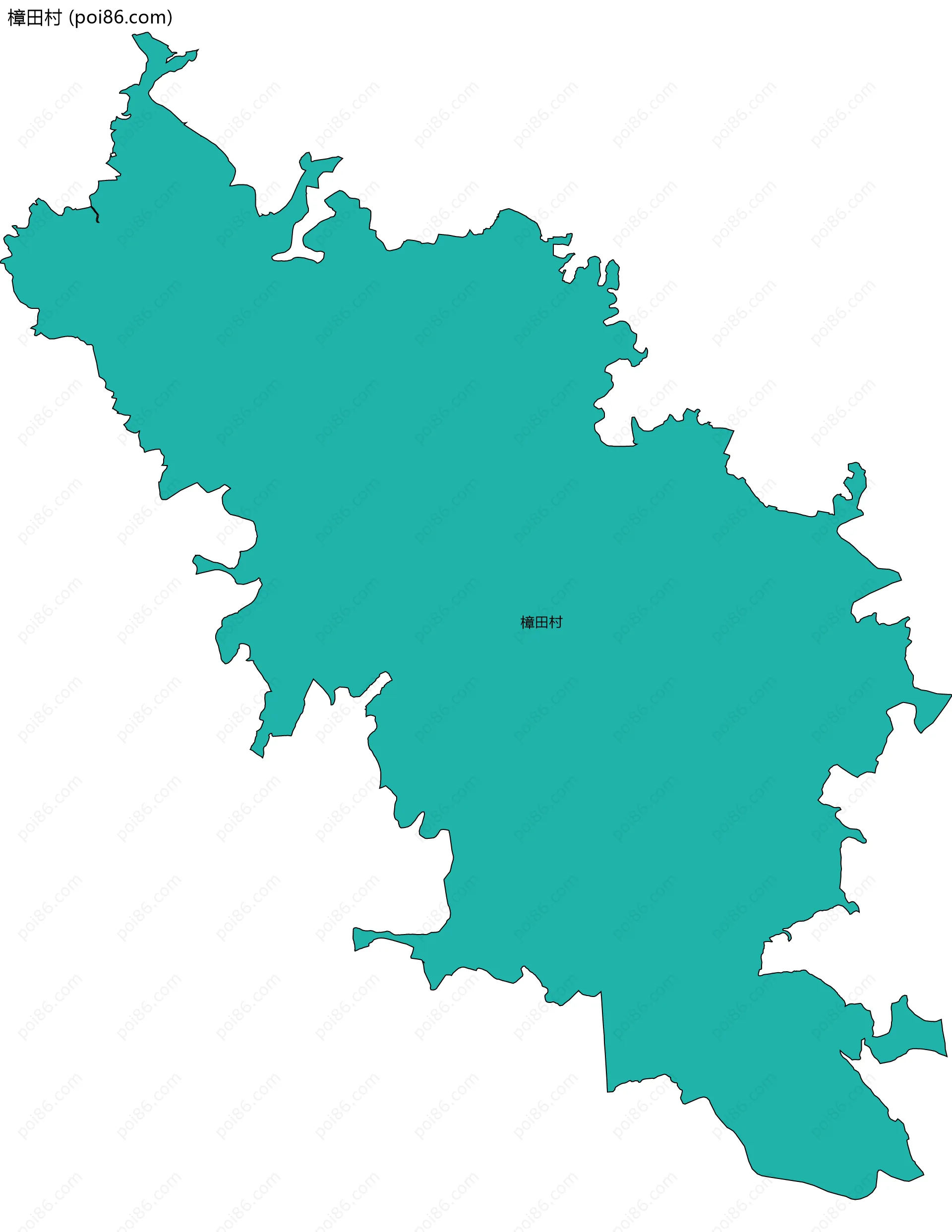 樟田村边界地图