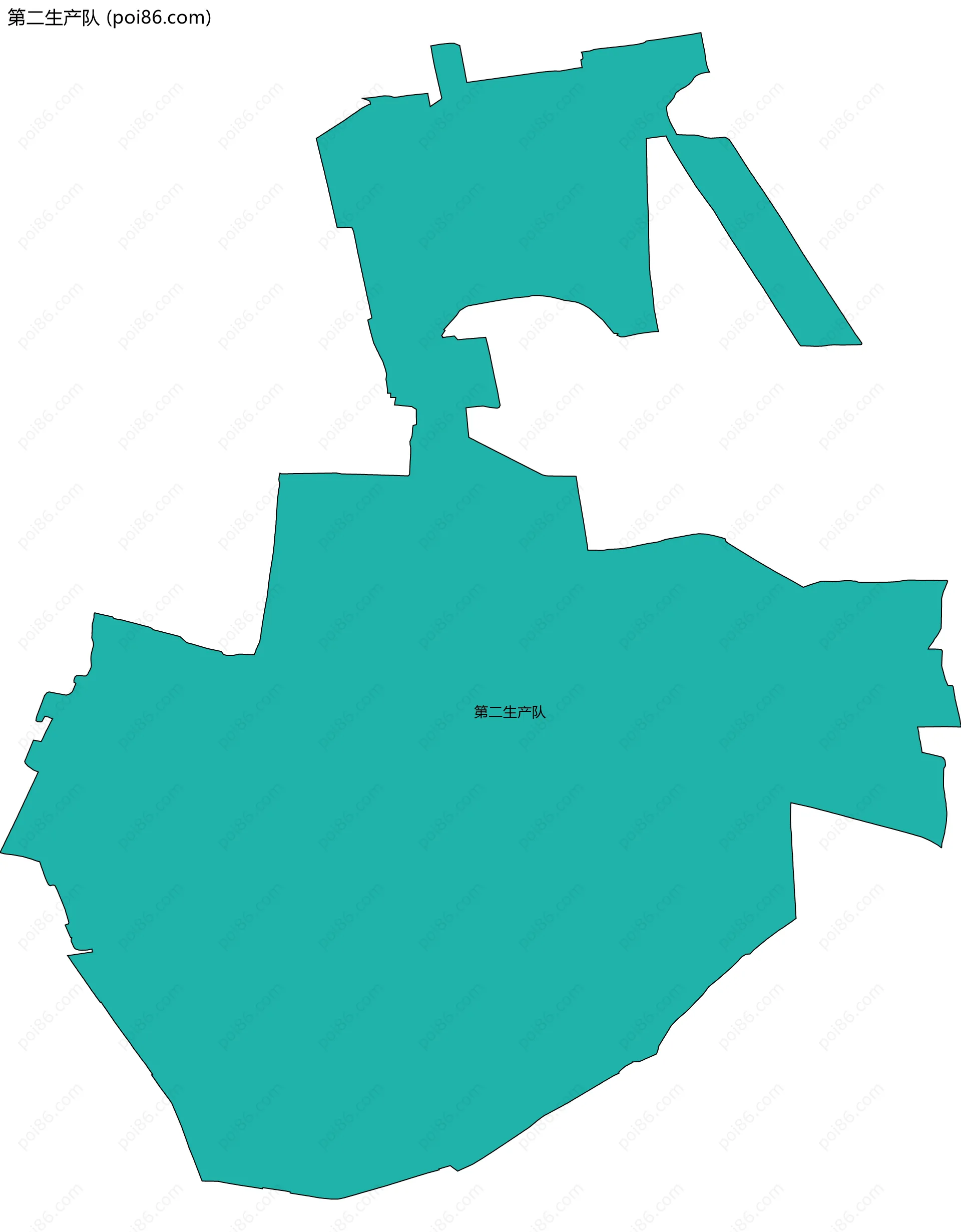 第二生产队边界地图