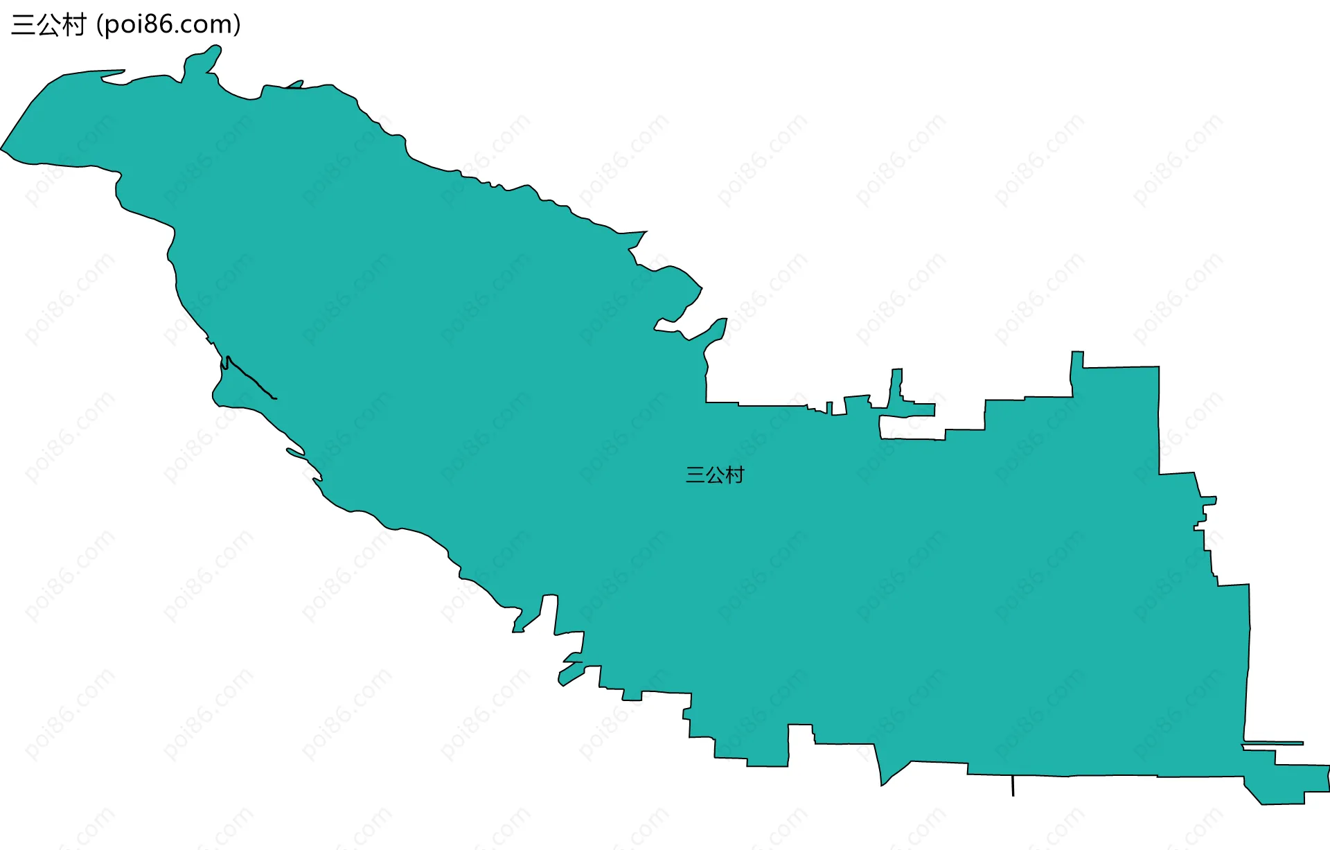 三公村边界地图