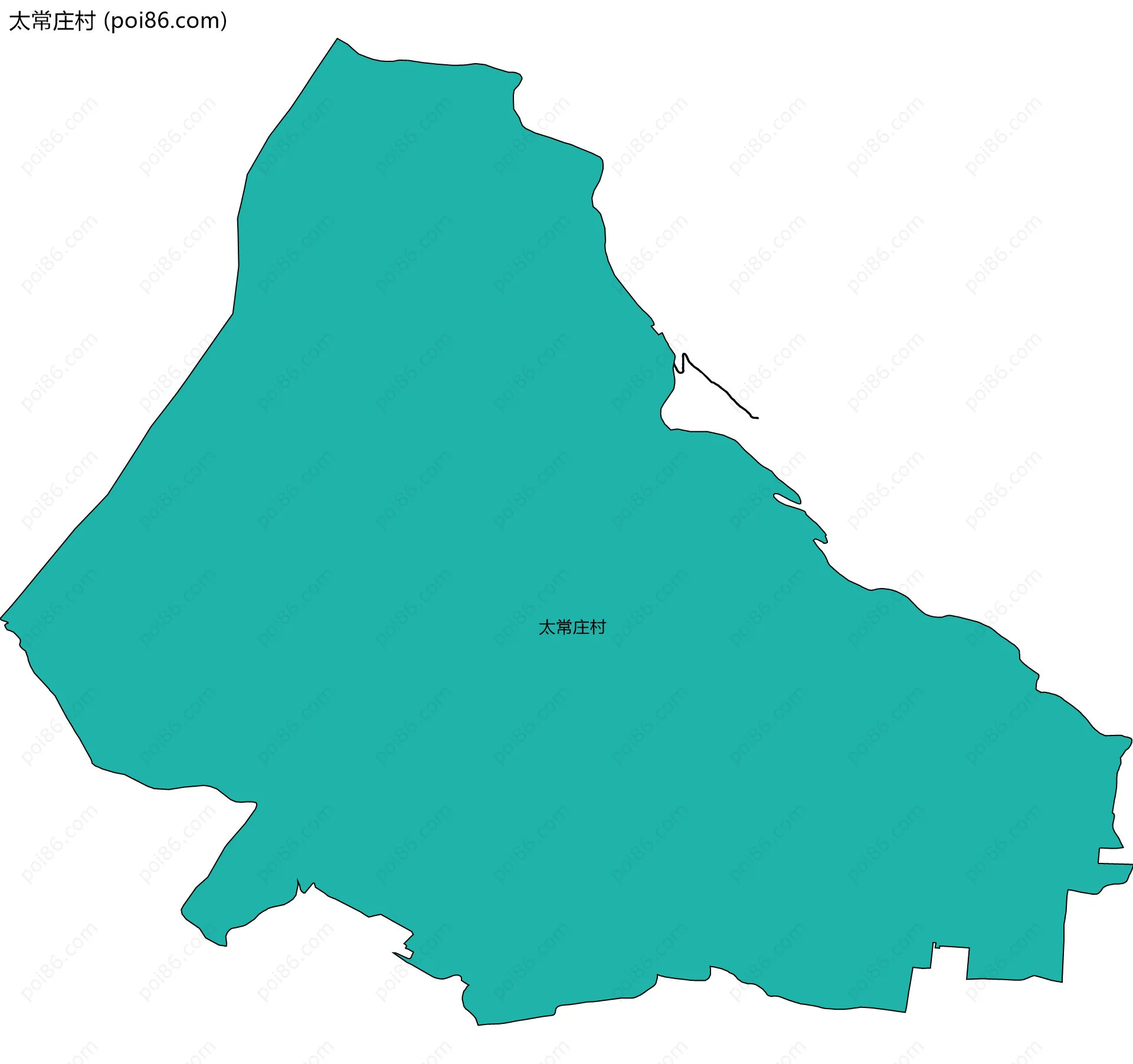 太常庄村边界地图