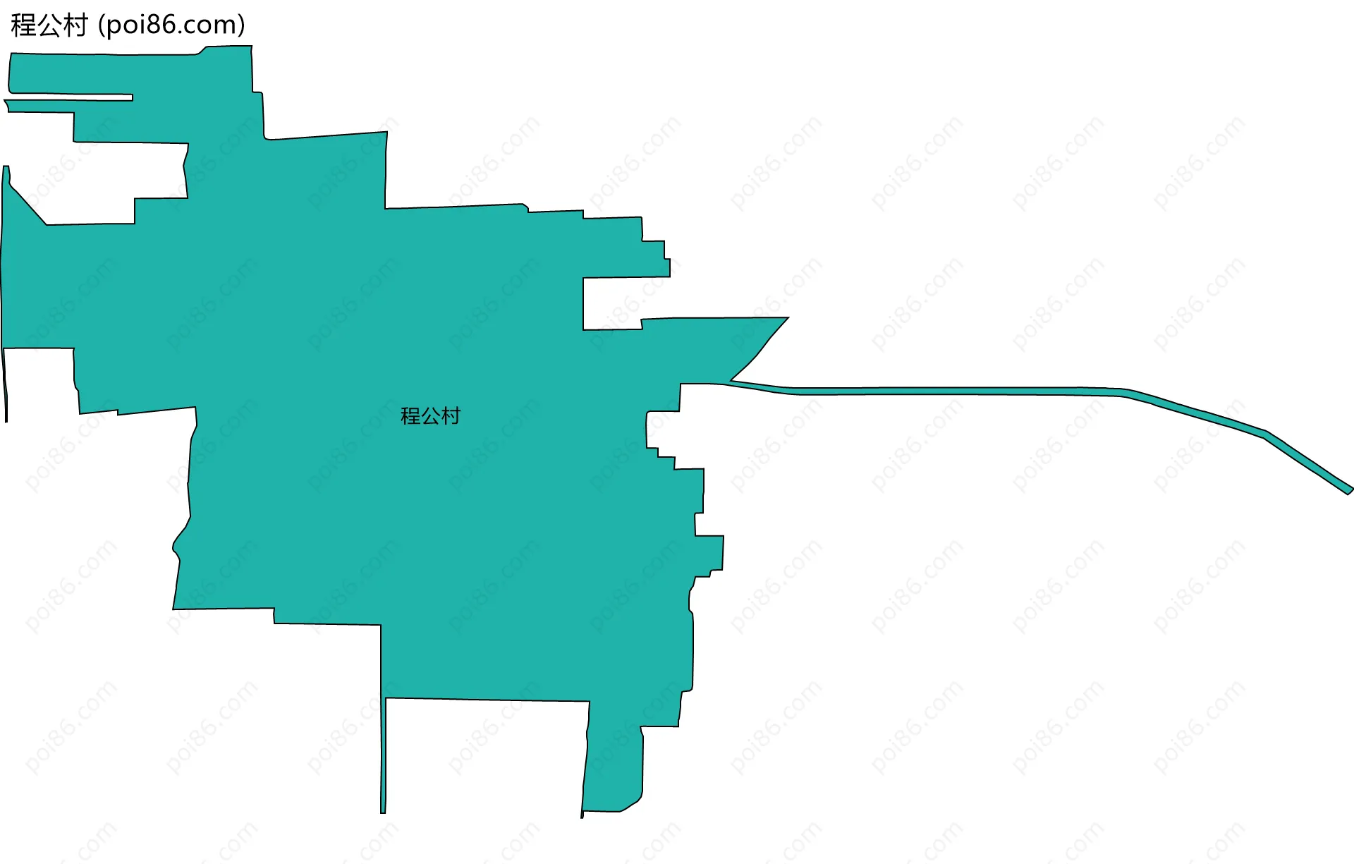 程公村边界地图