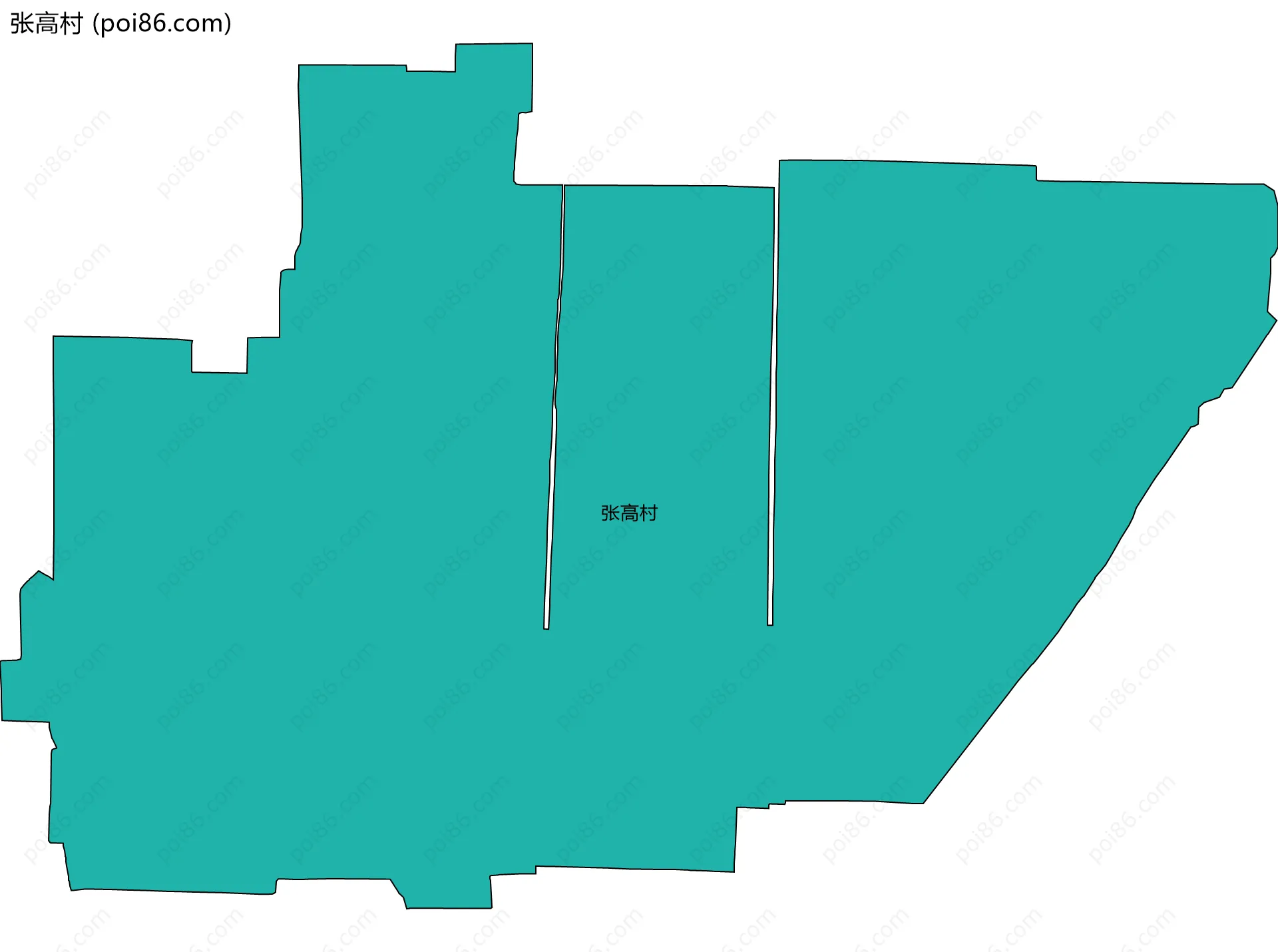 张高村边界地图