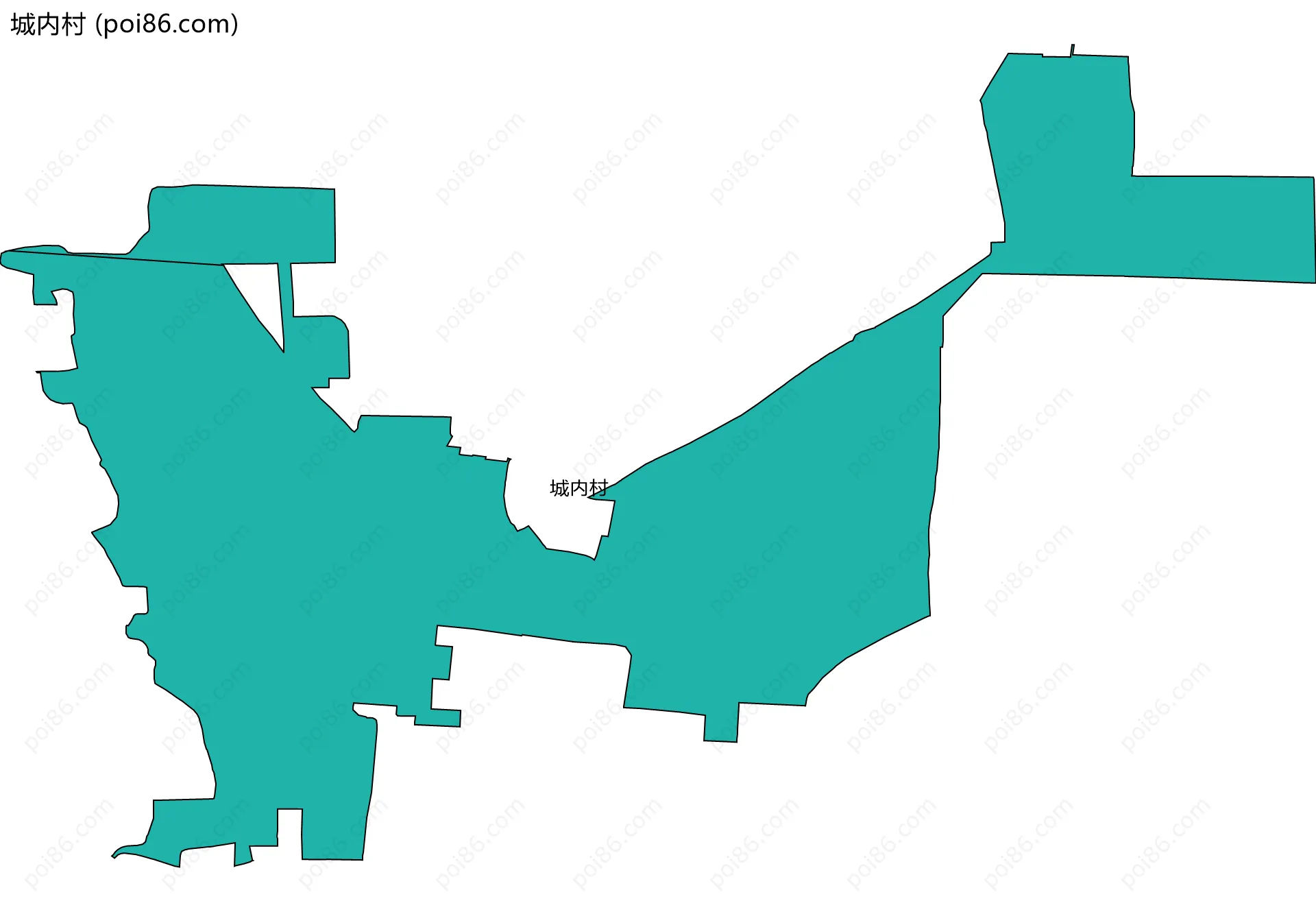 城内村边界地图