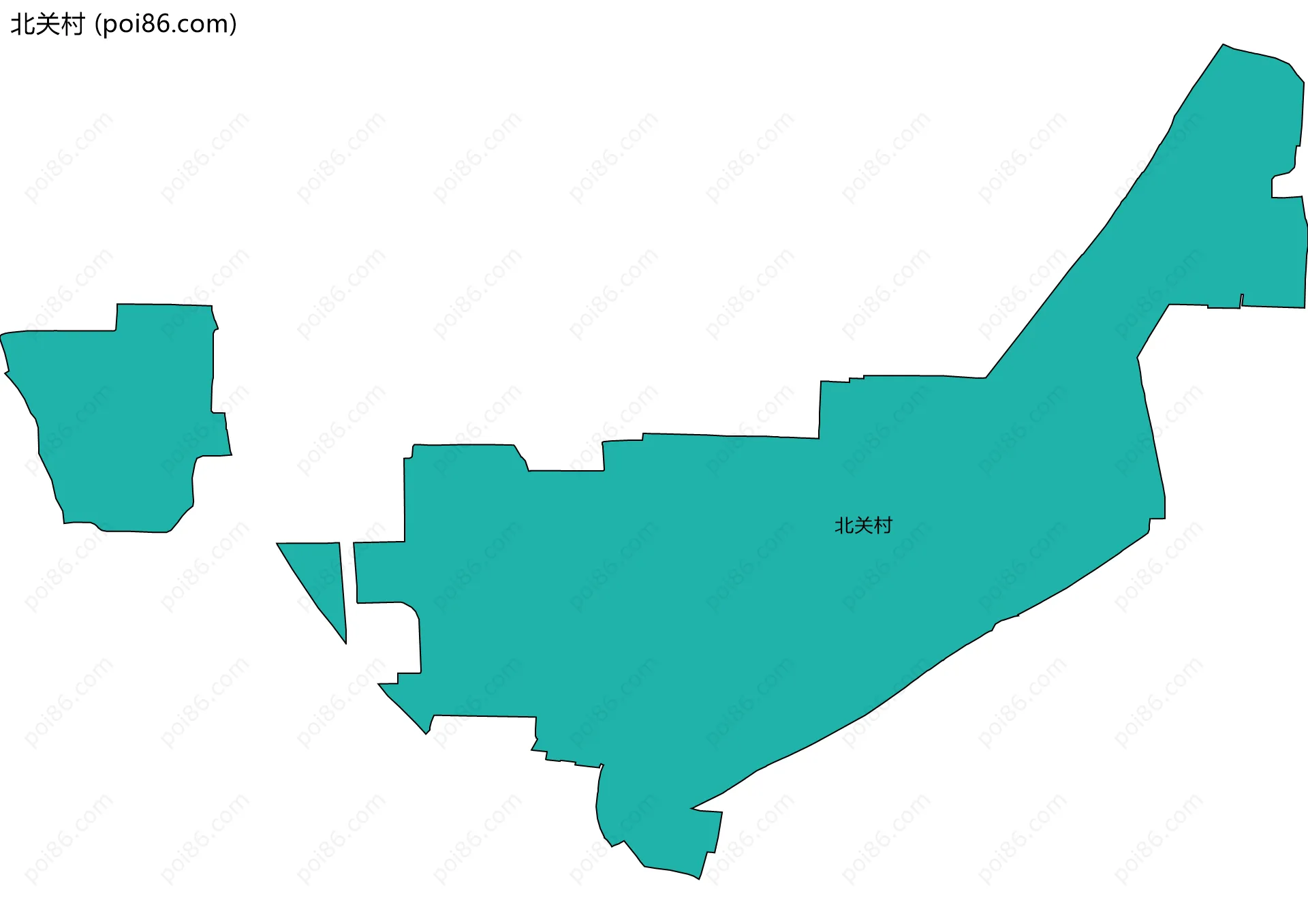 北关村边界地图
