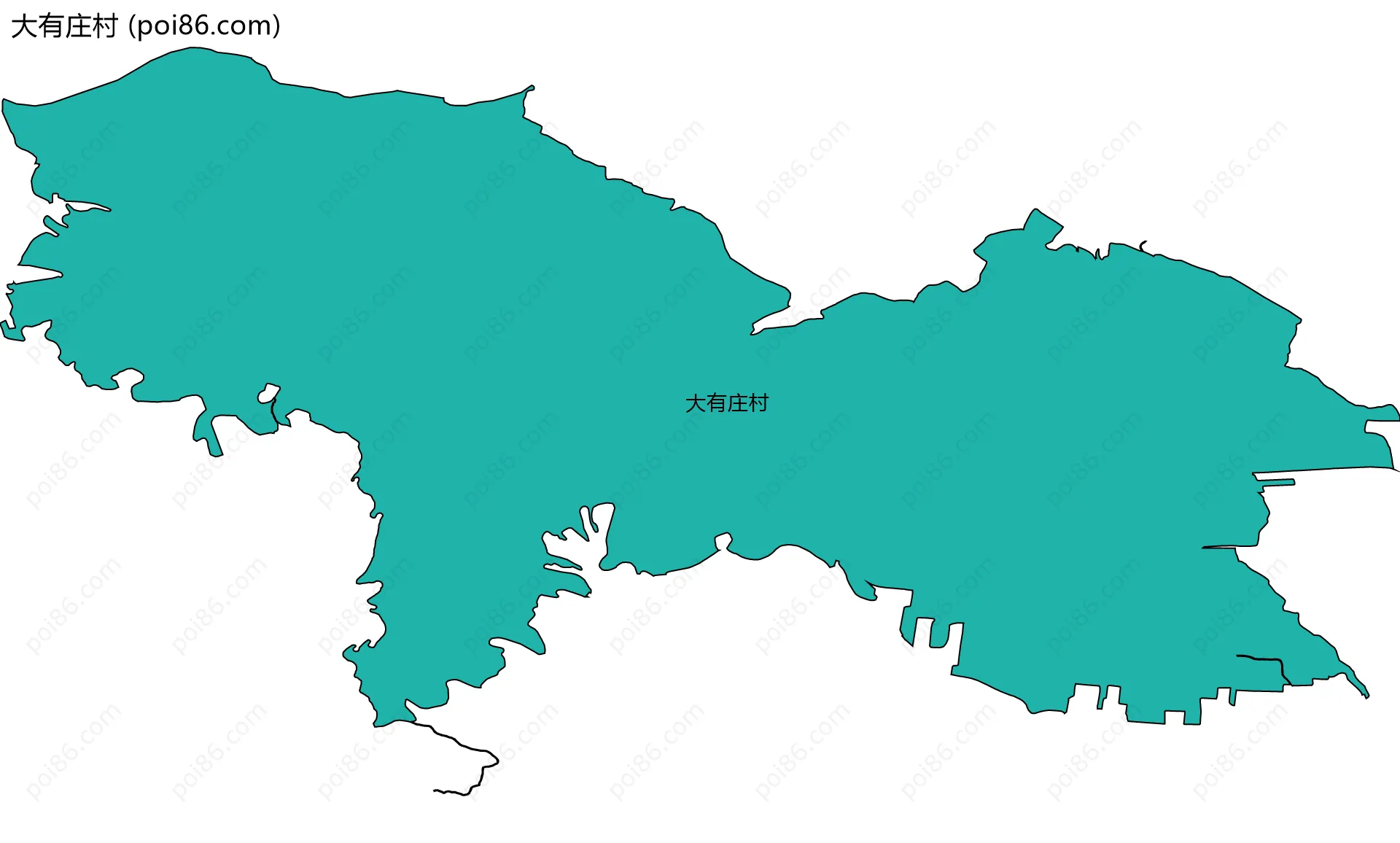 大有庄村边界地图