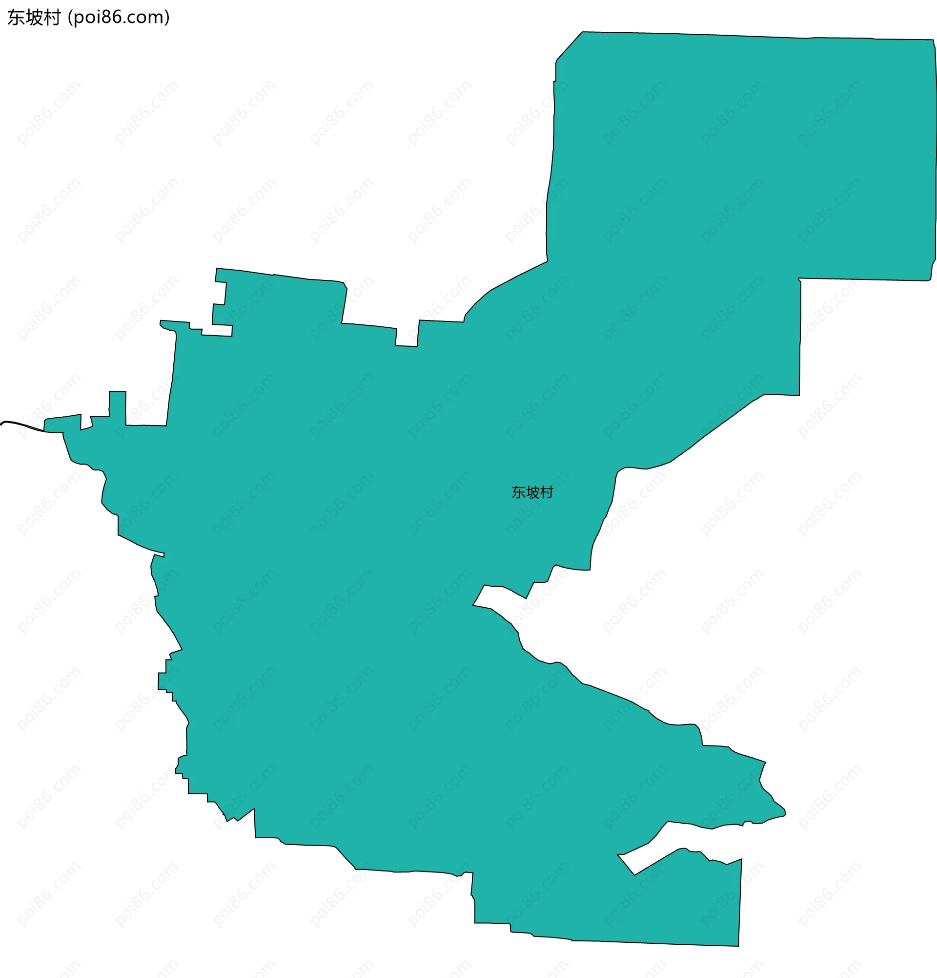 东坡村边界地图