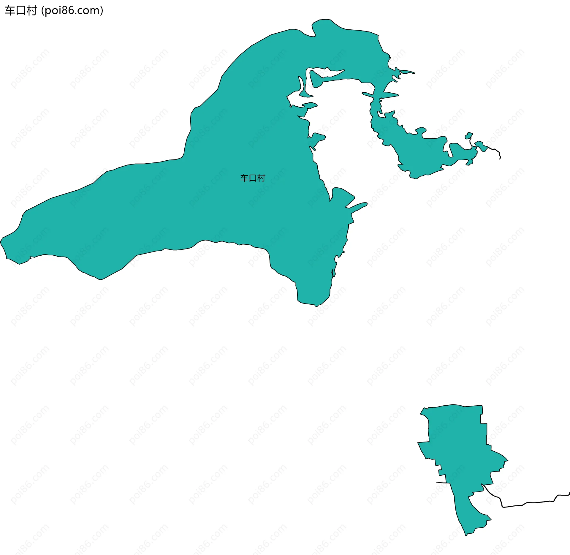 车口村边界地图