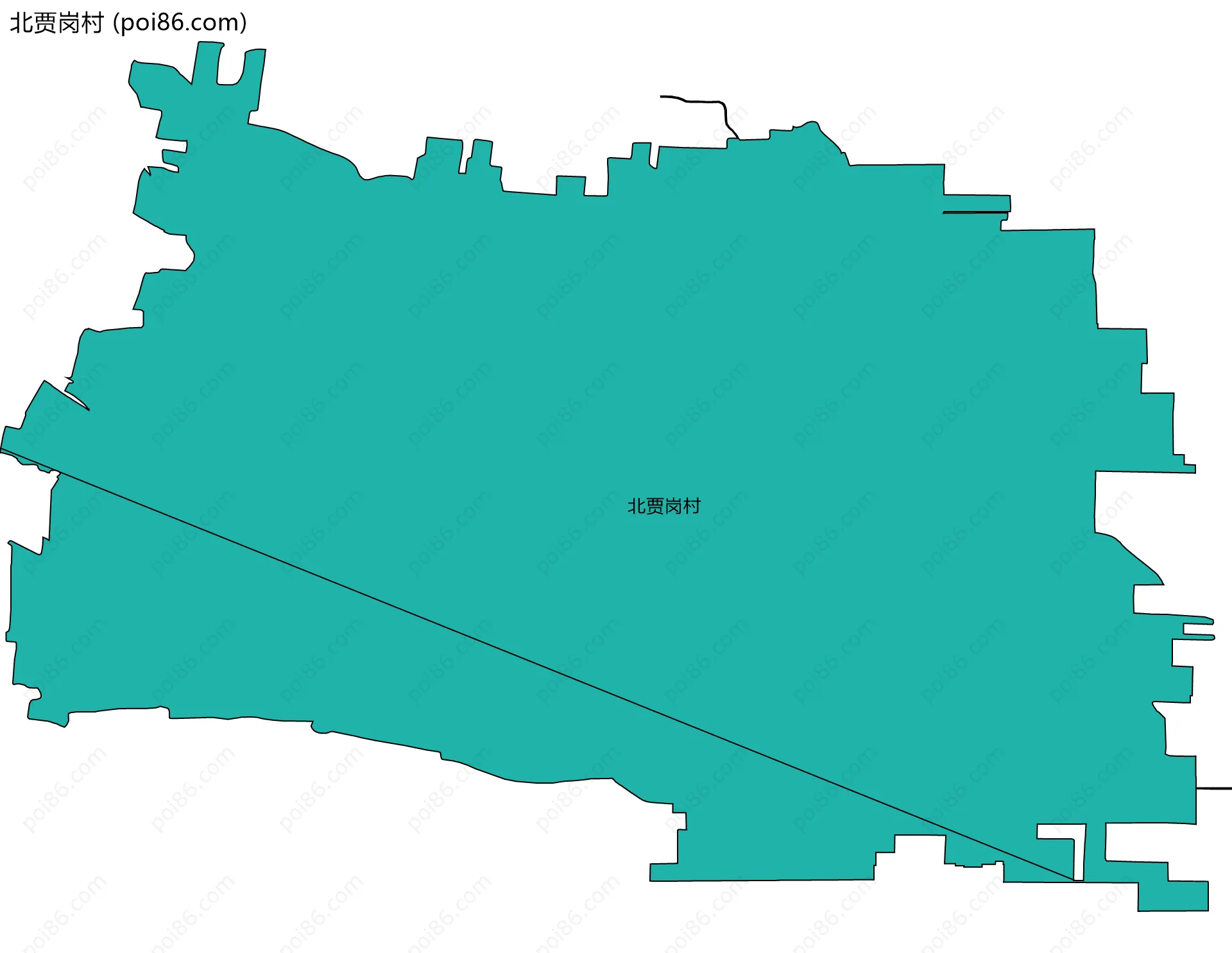 北贾岗村边界地图