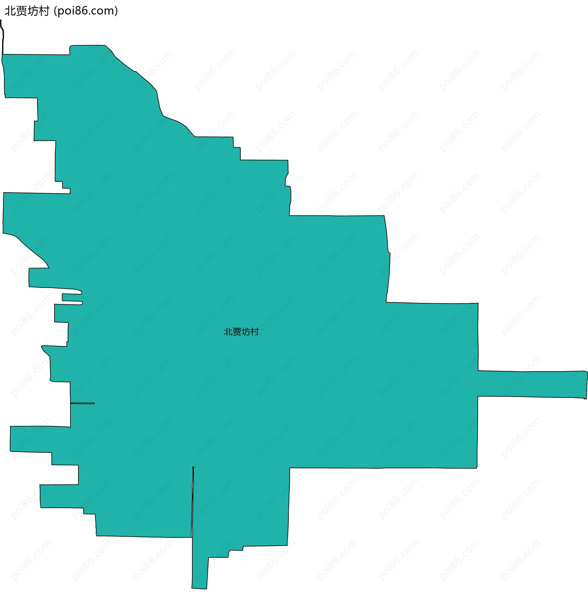 北贾坊村边界地图